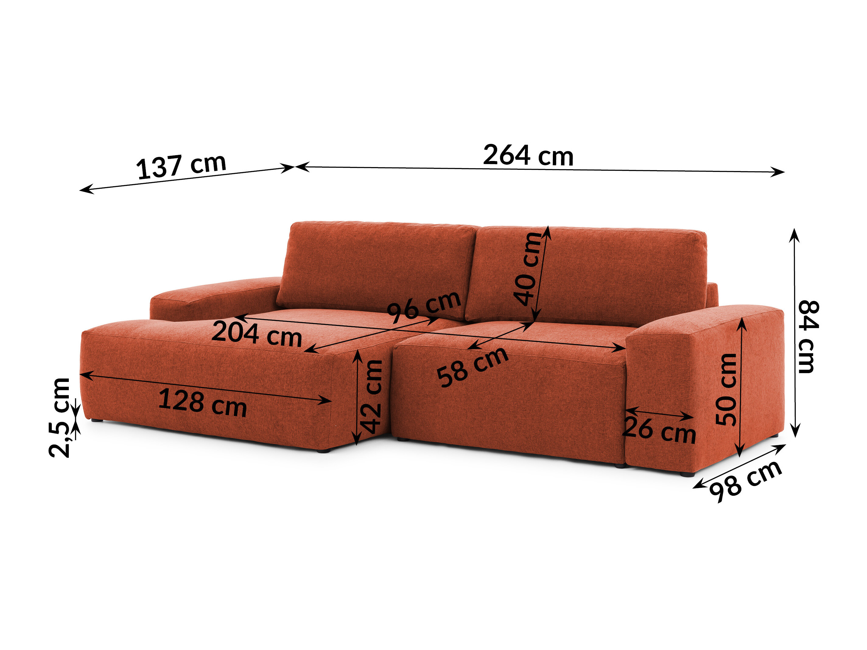 Hjørnesofa Rocklin 237 (Alta 25)