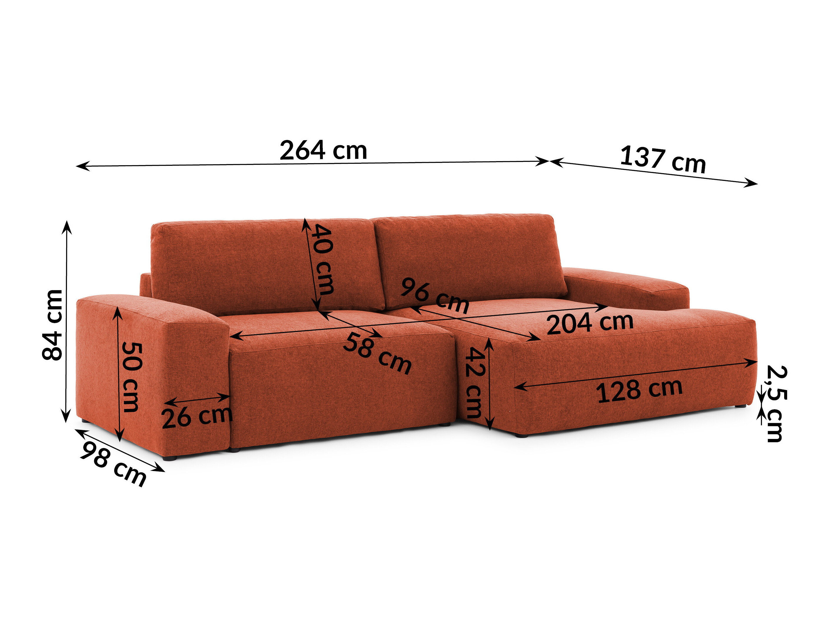 Hjørnesofa Rocklin 237 (Alta 25)