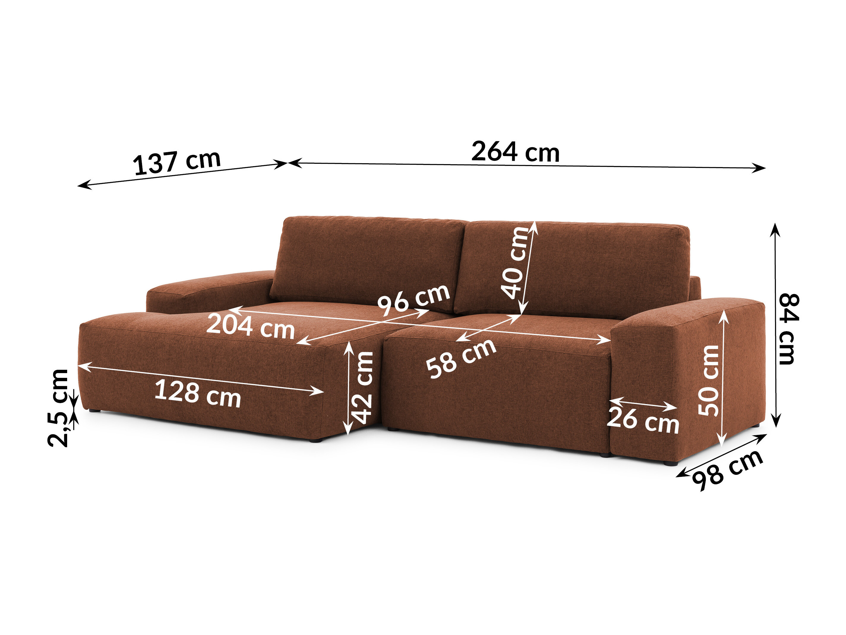 Hjørnesofa Rocklin 237 (Alta 26)