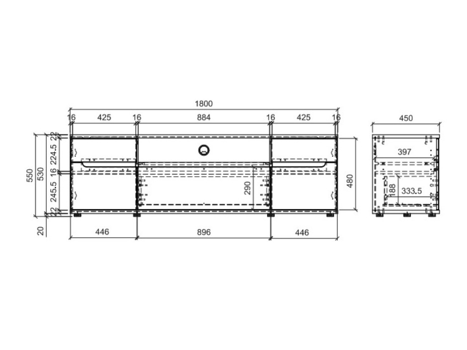TV-bord Deldori 101