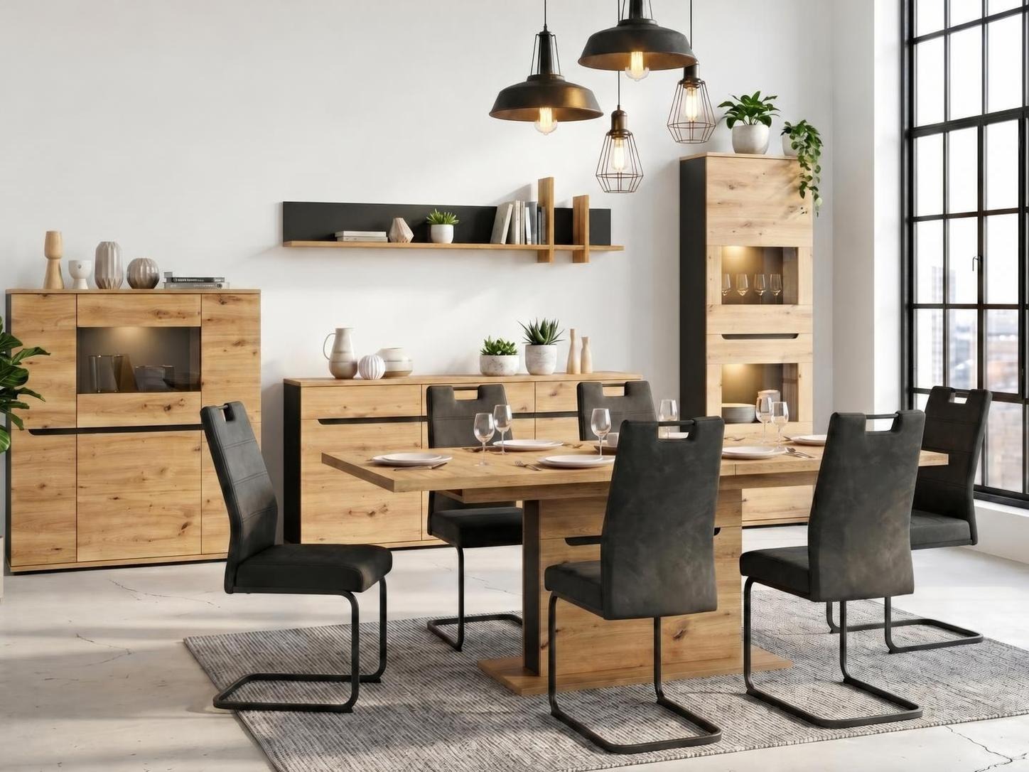 Vægreol Deldori 111 (Artisan eg + Antracit)