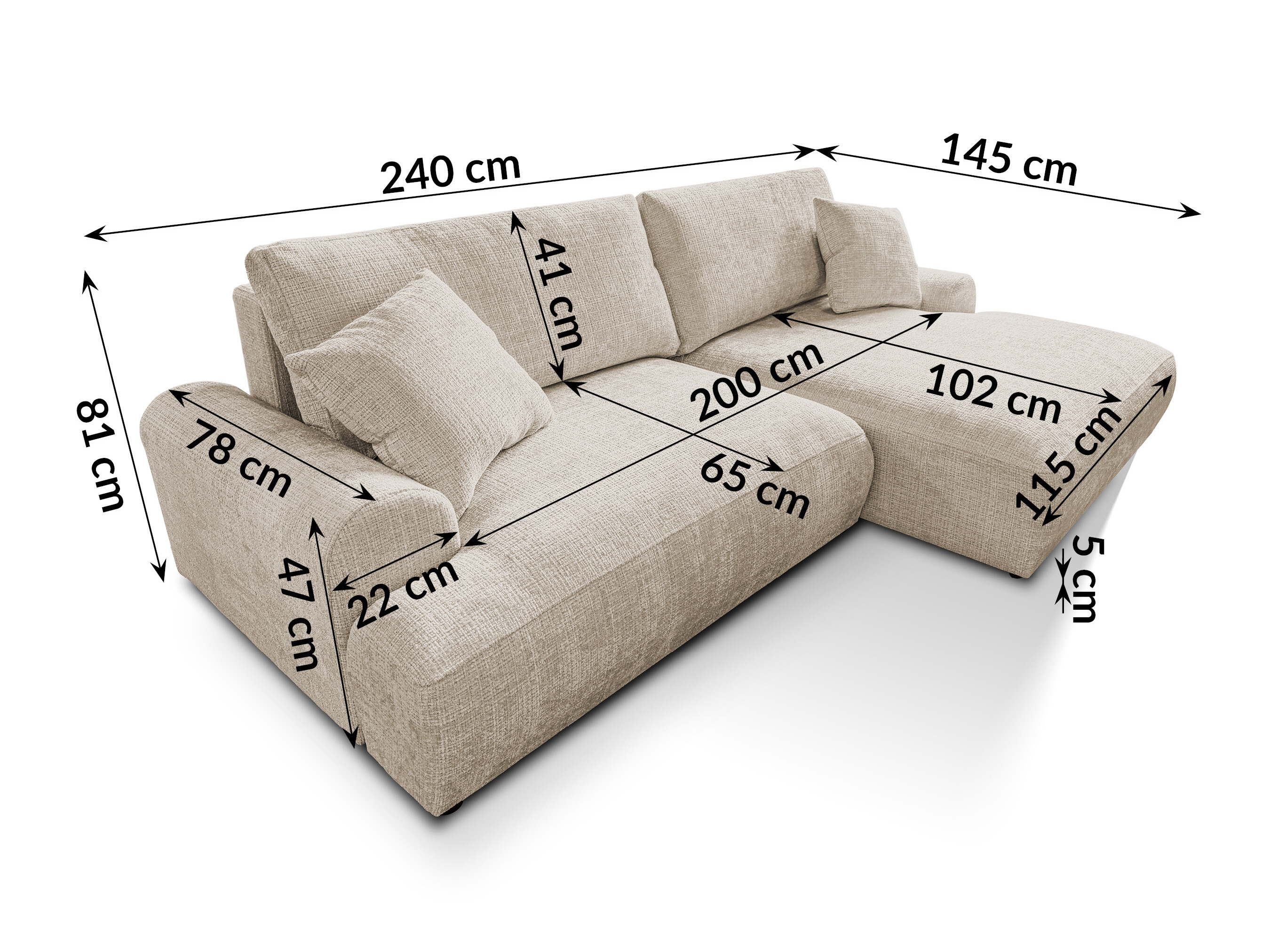 Hjørnesofa Rocklin 241 (Cremona 14)