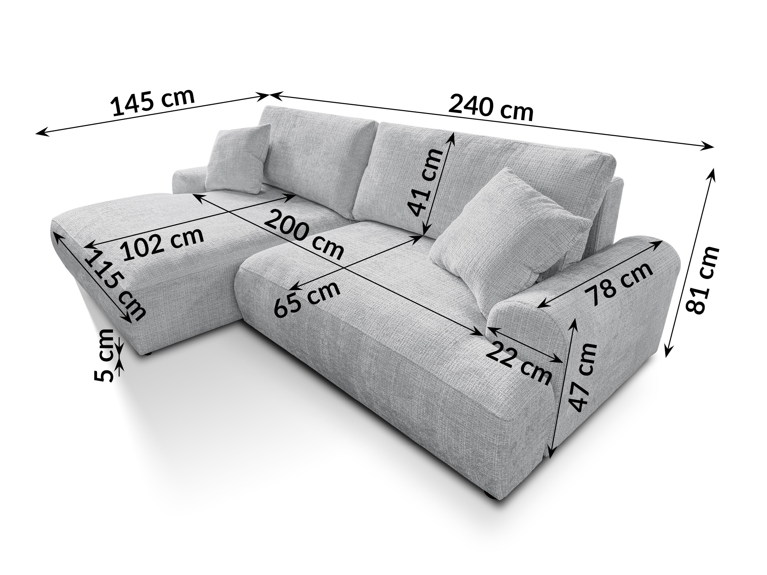 Hjørnesofa Rocklin 241 (Cremona 81)