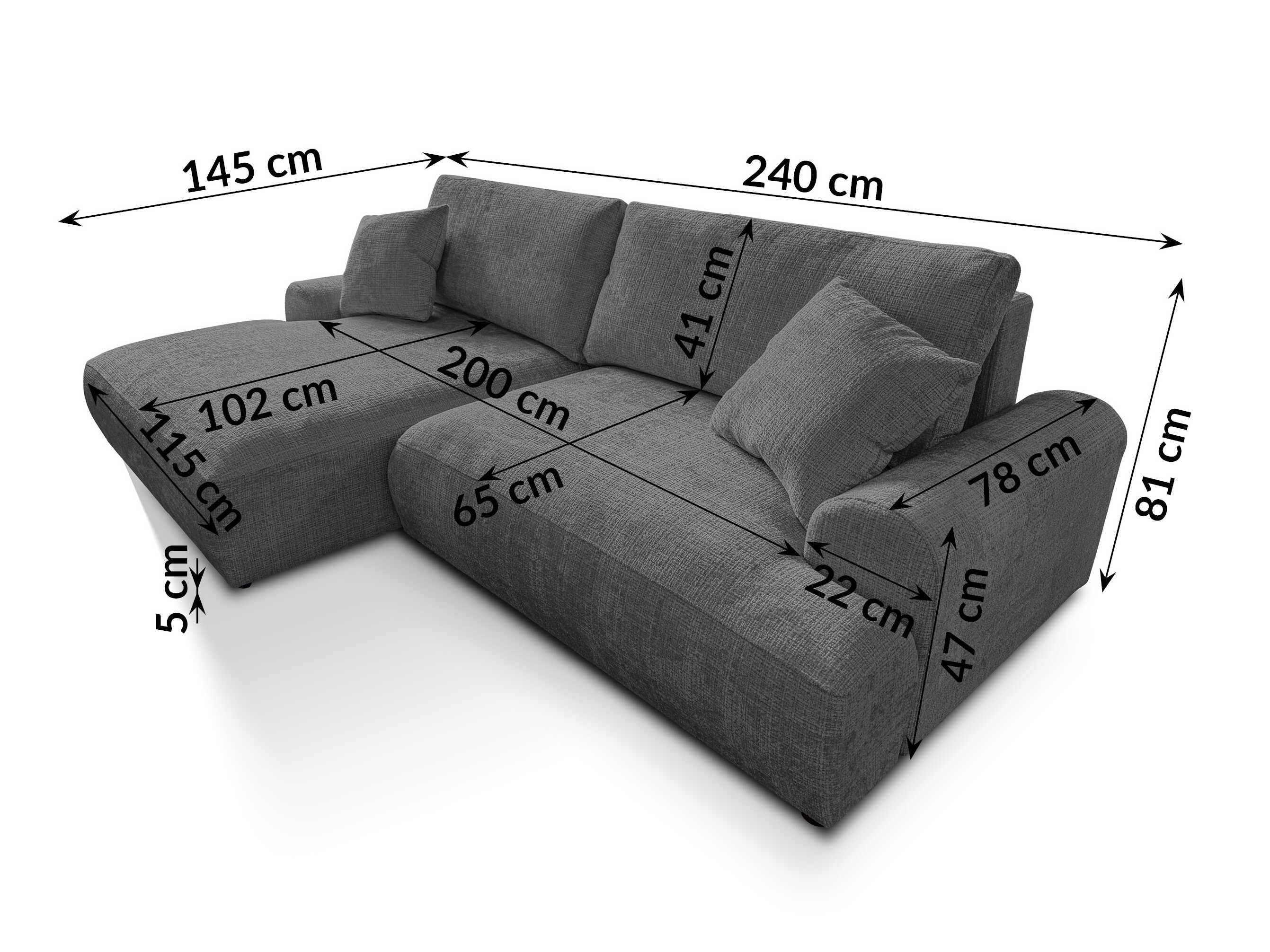 Hjørnesofa Rocklin 241 (Cremona 95)