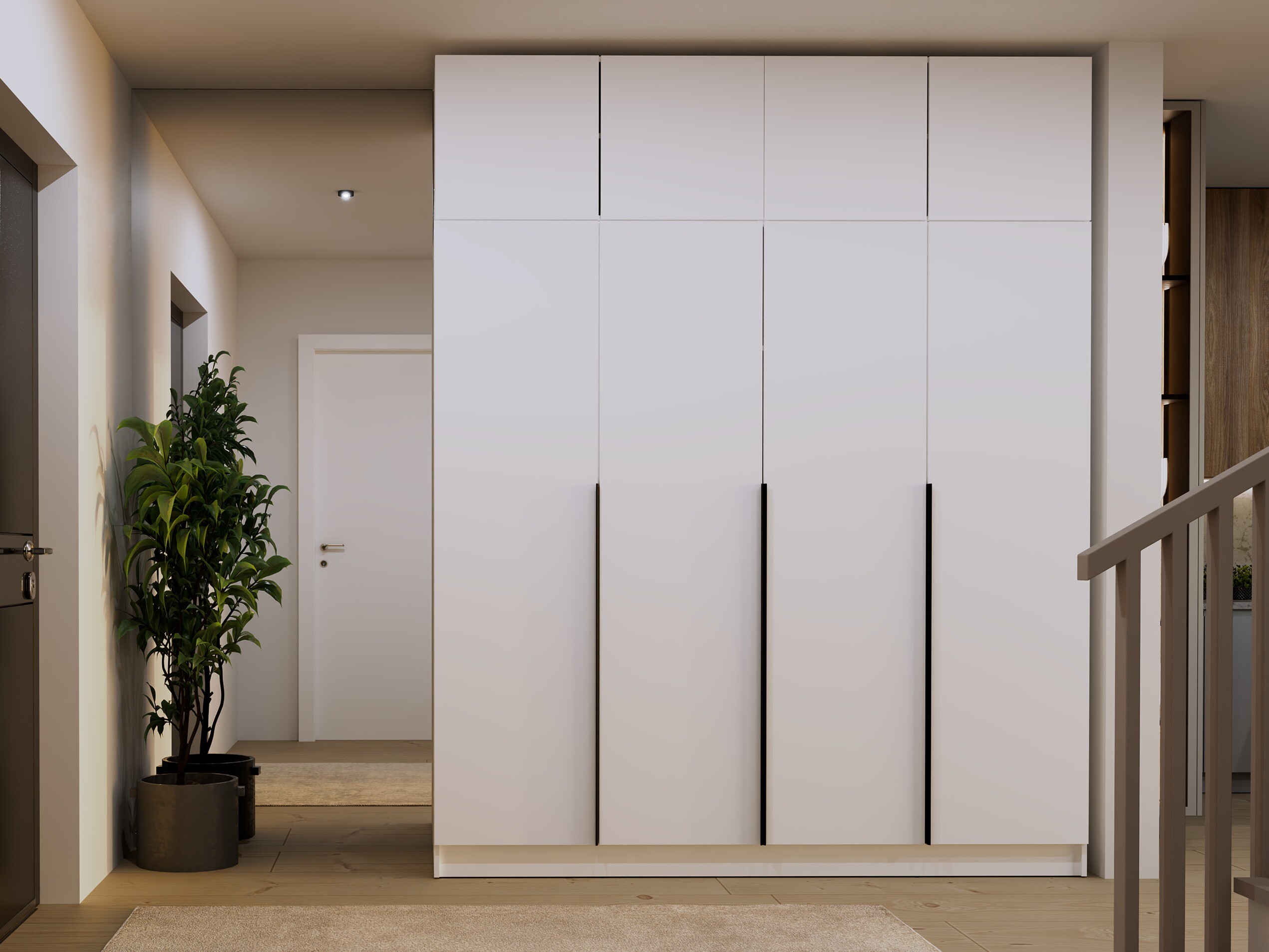 Garderobeskab Mandeville 400 (Hvid + Sort)