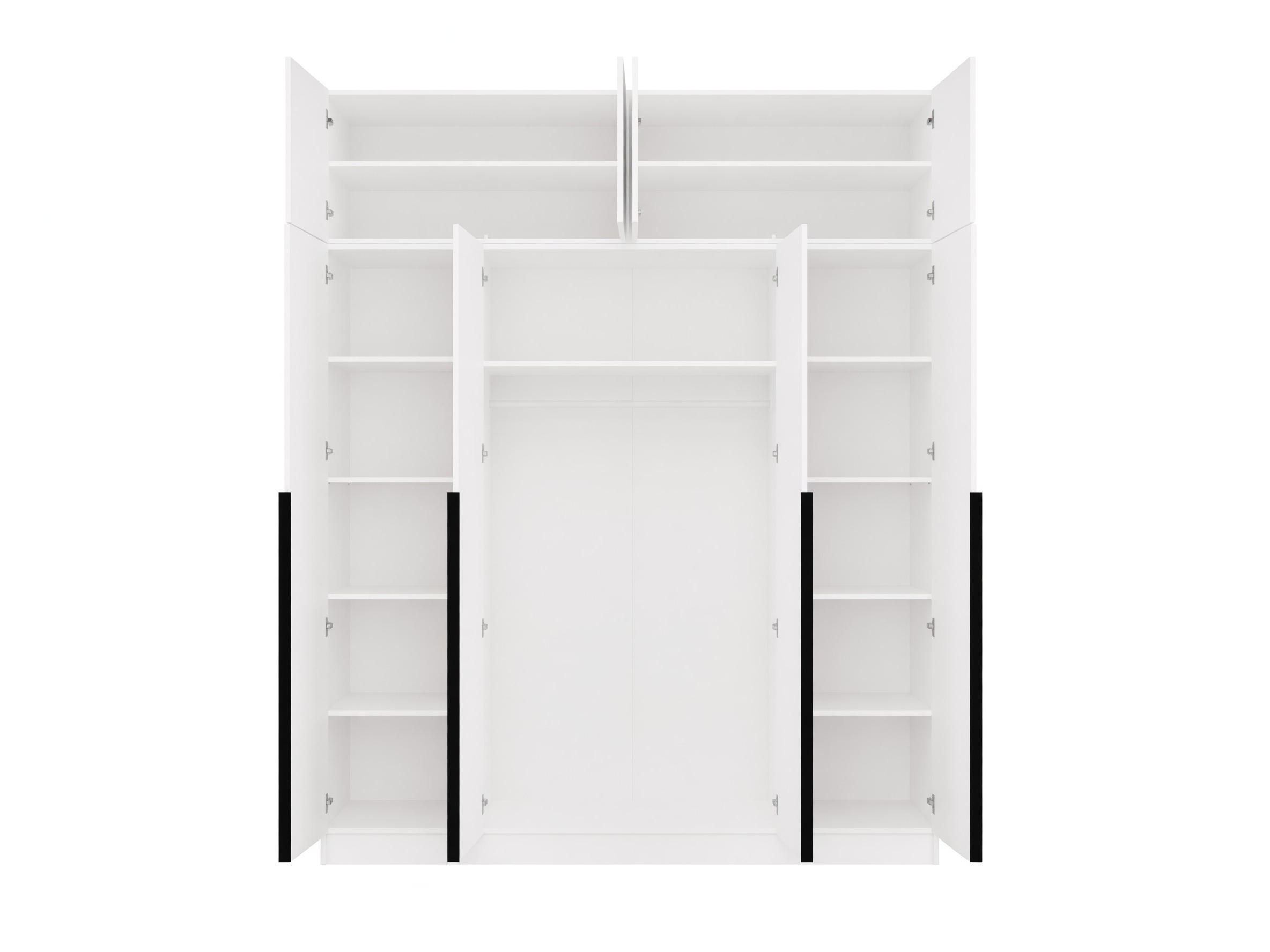 Garderobeskab Mandeville 400 (Hvid + Sort)