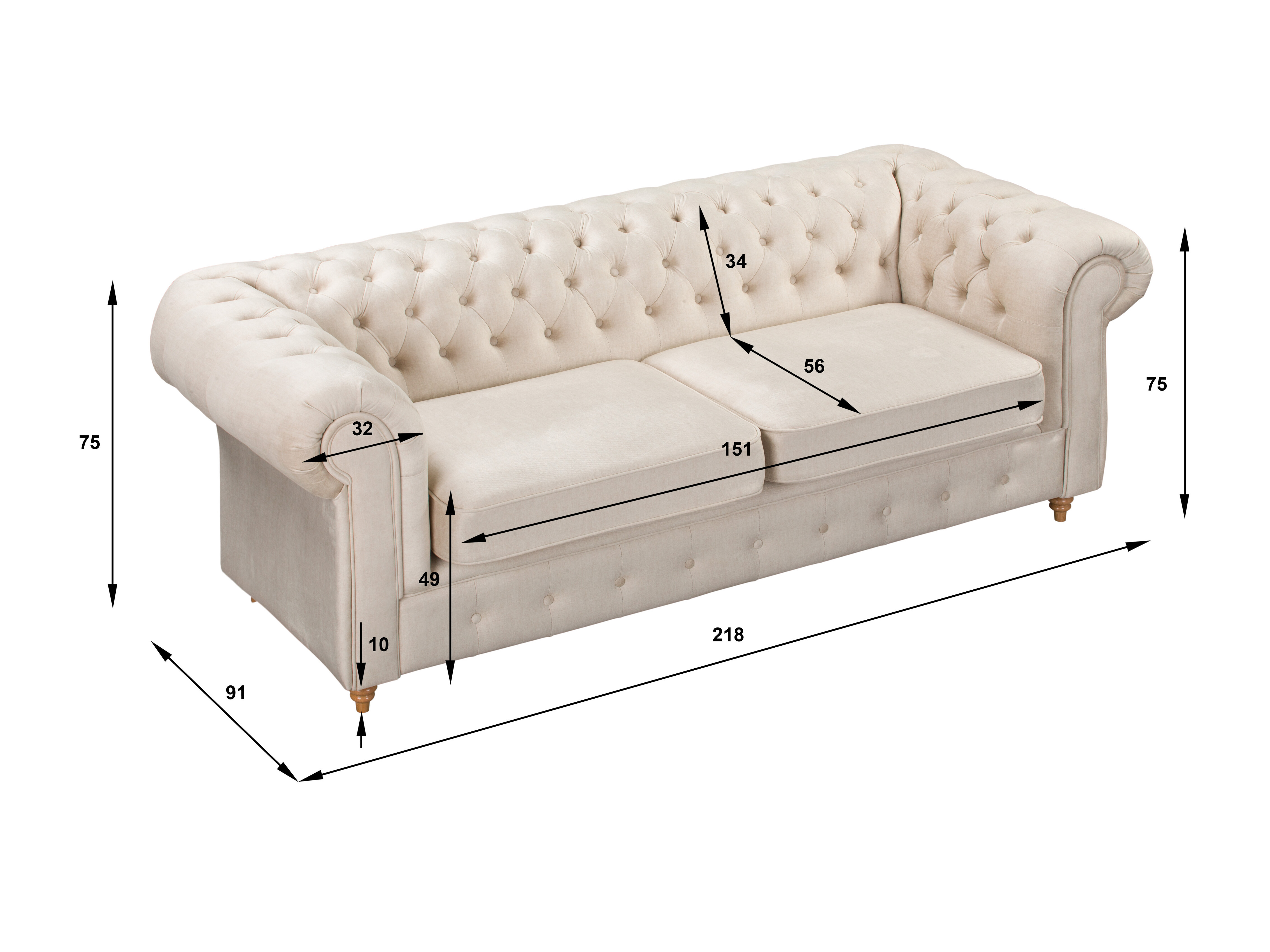 Chesterfield sofa Elitala 108 (Vogue 09)