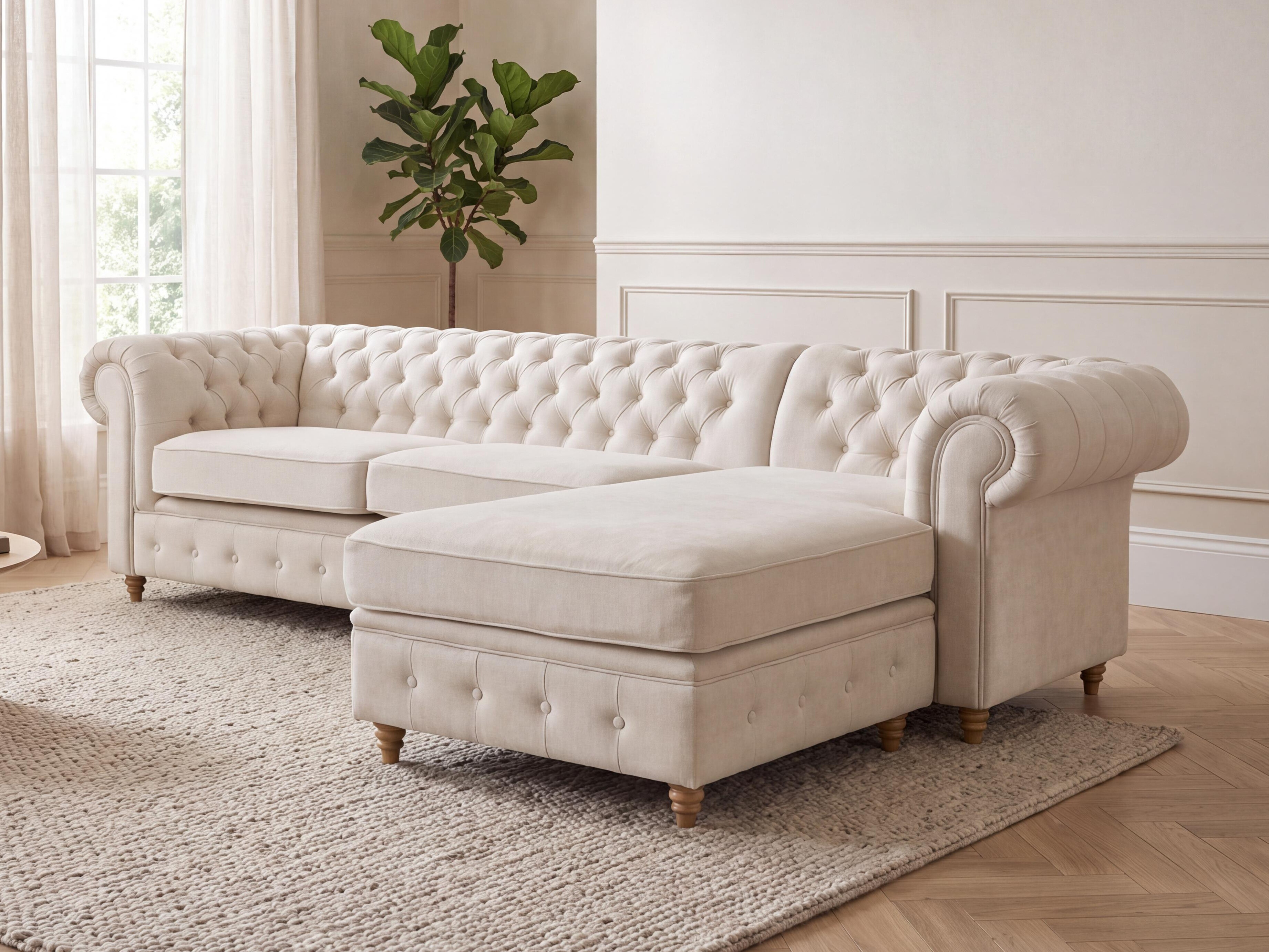 Chesterfield hjørnesofa Elitala 110 (Vogue 01)