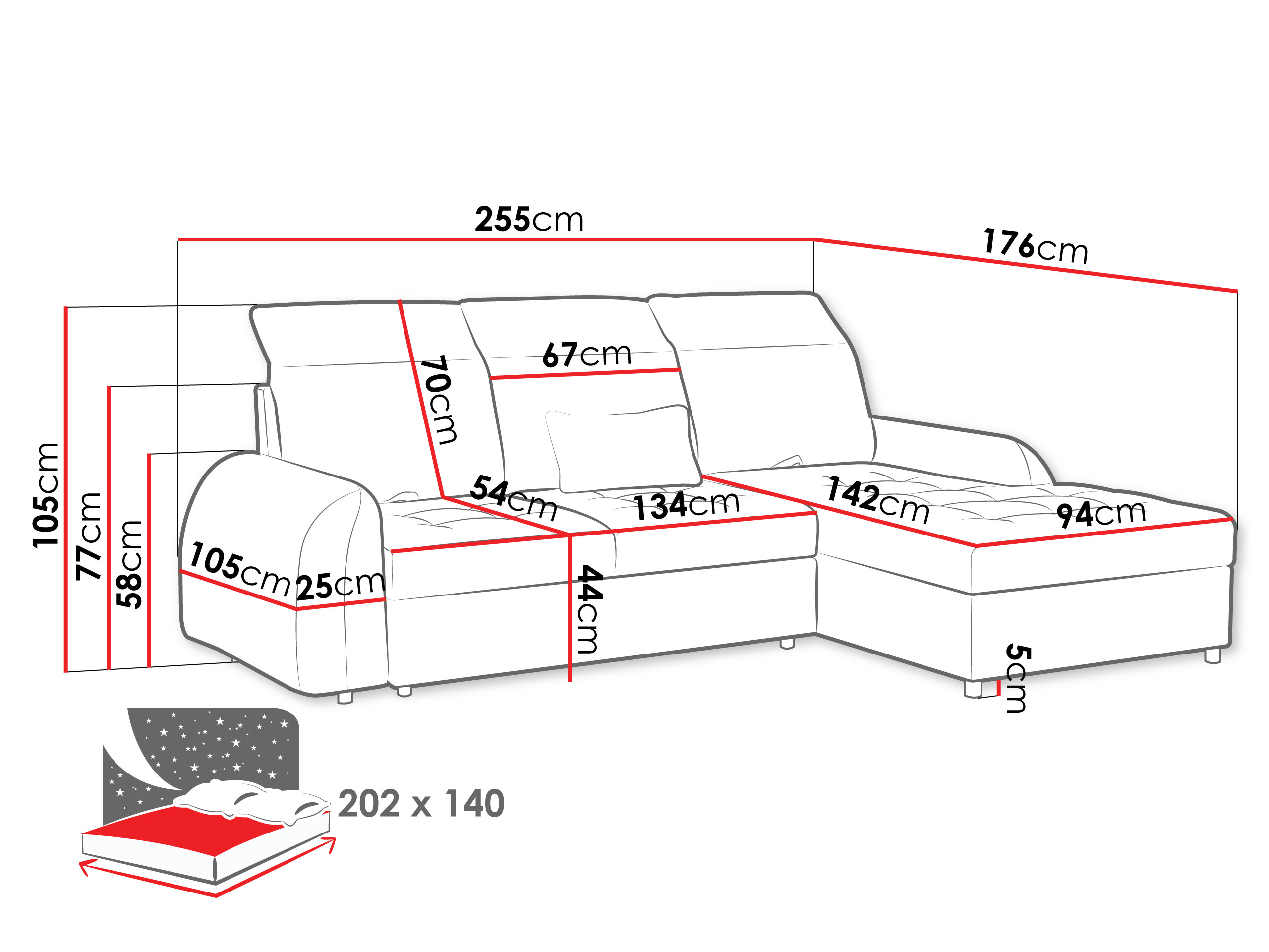 Hjørnesofa Vineland 173 (Margo 227.11)