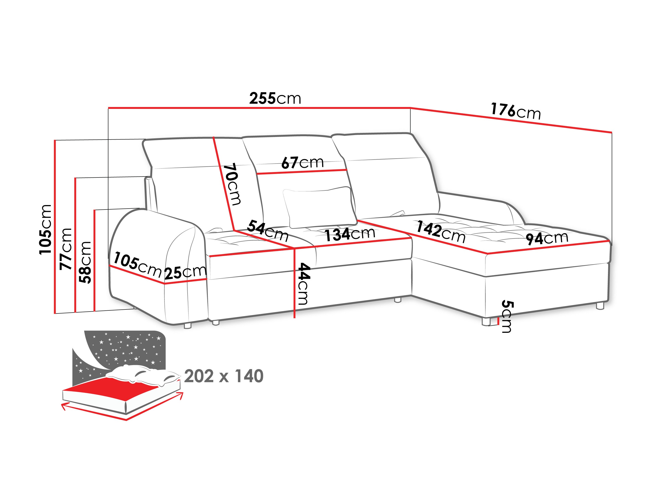 Hjørnesofa Vineland 173 (Margo 227.09)