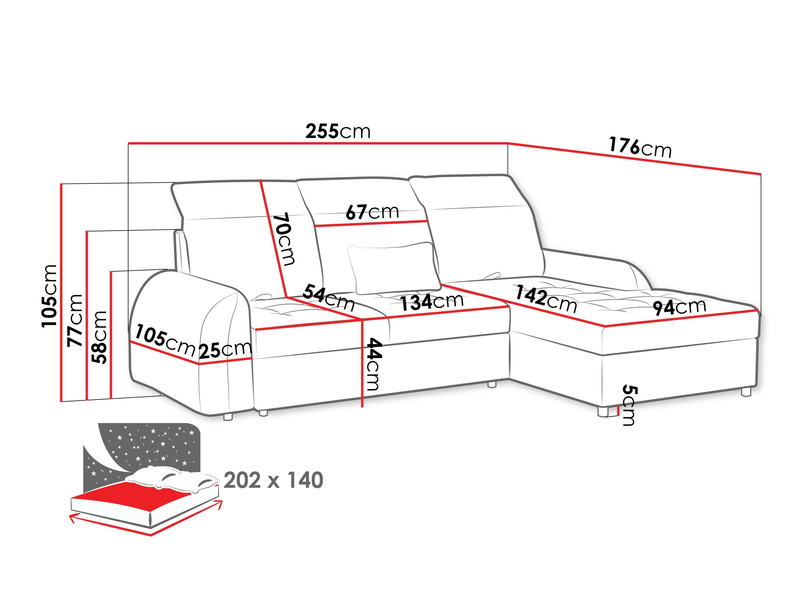 Hjørnesofa Vineland 173 (Margo 227.09)