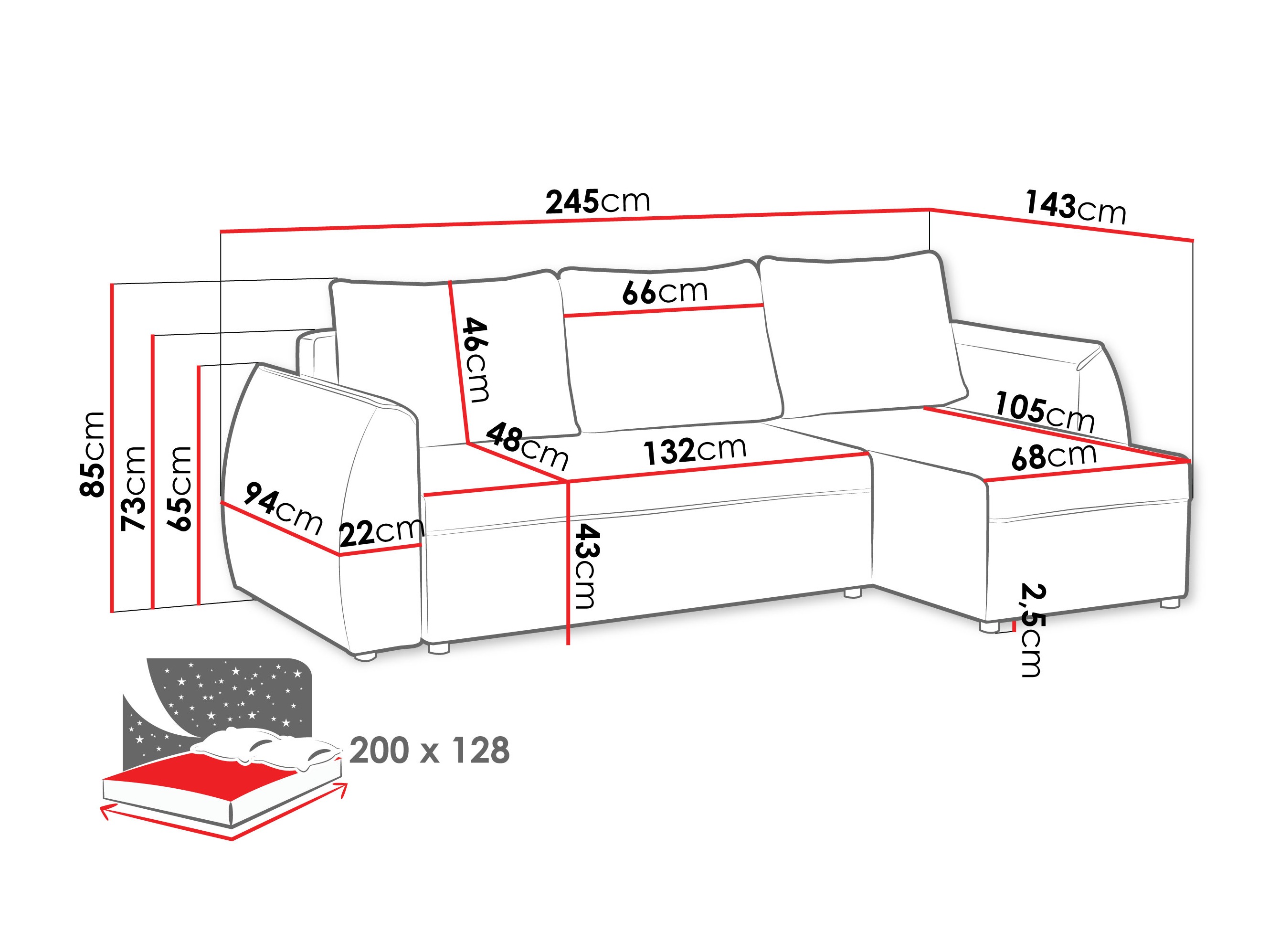 Hjørnesofa Vineland 176 (Margo 227.09)