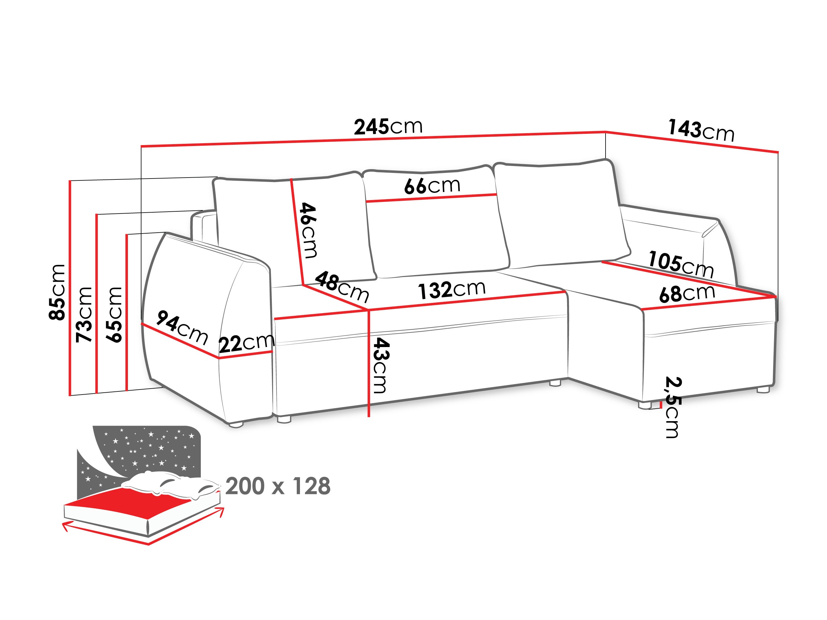Hjørnesofa Vineland 176 (Margo 227.11)