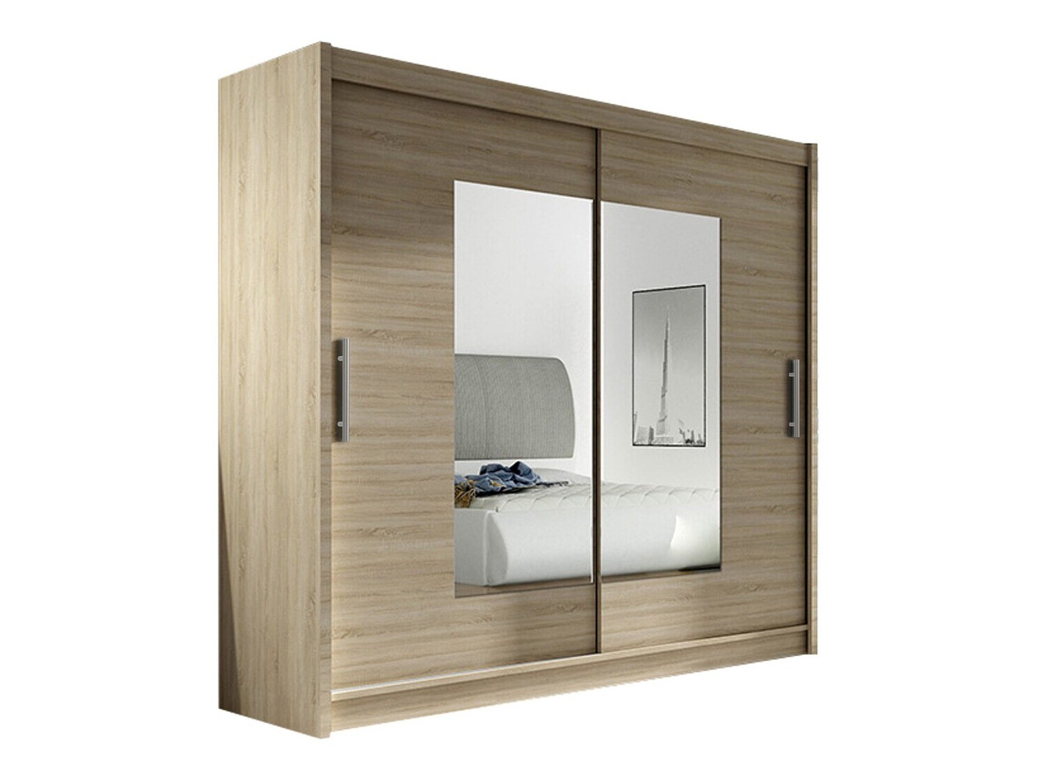Garderobeskab Closico Pallor VII (Sonoma eg)