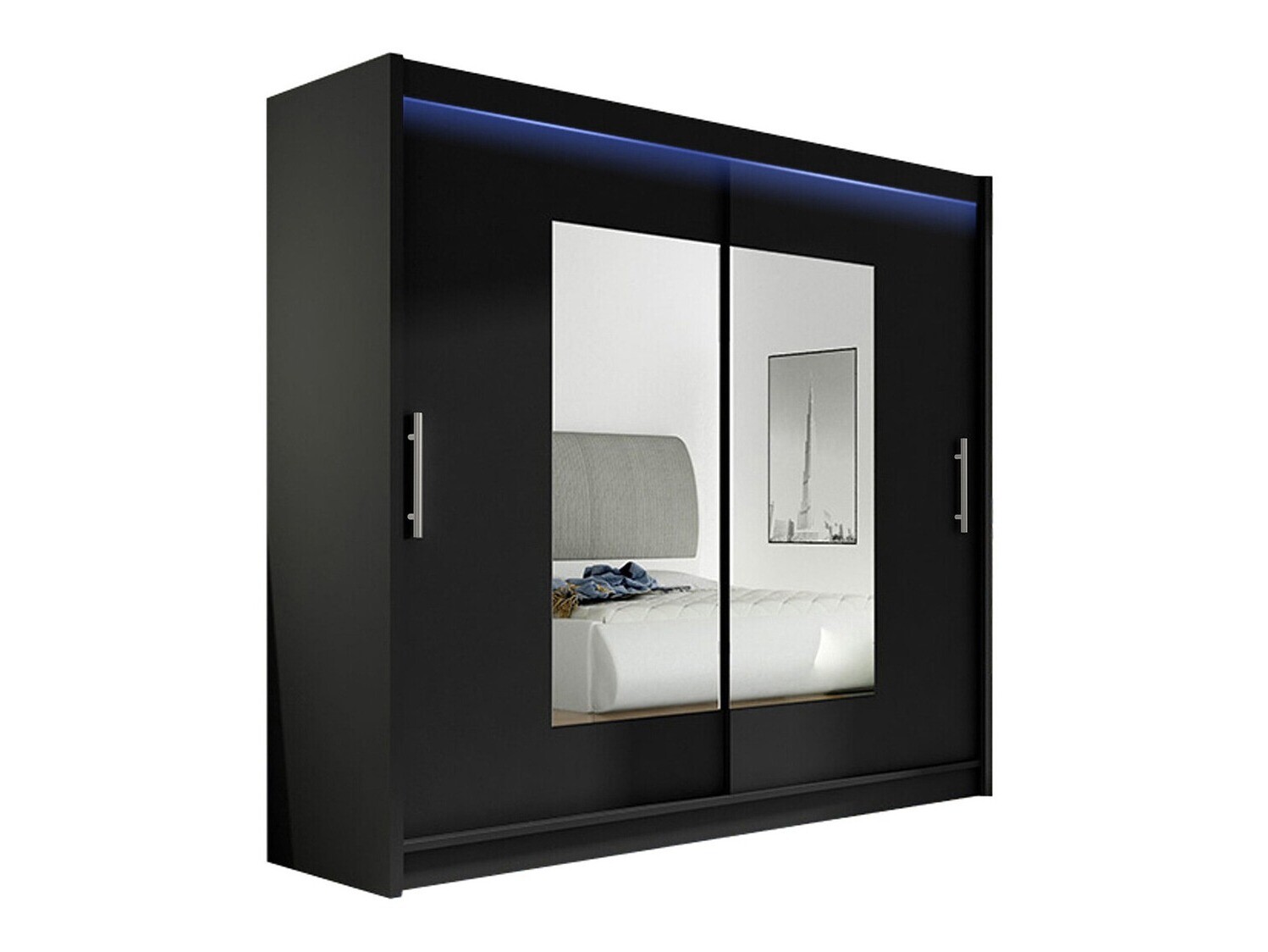 Garderobeskab Closico Pallor VII (Sort)