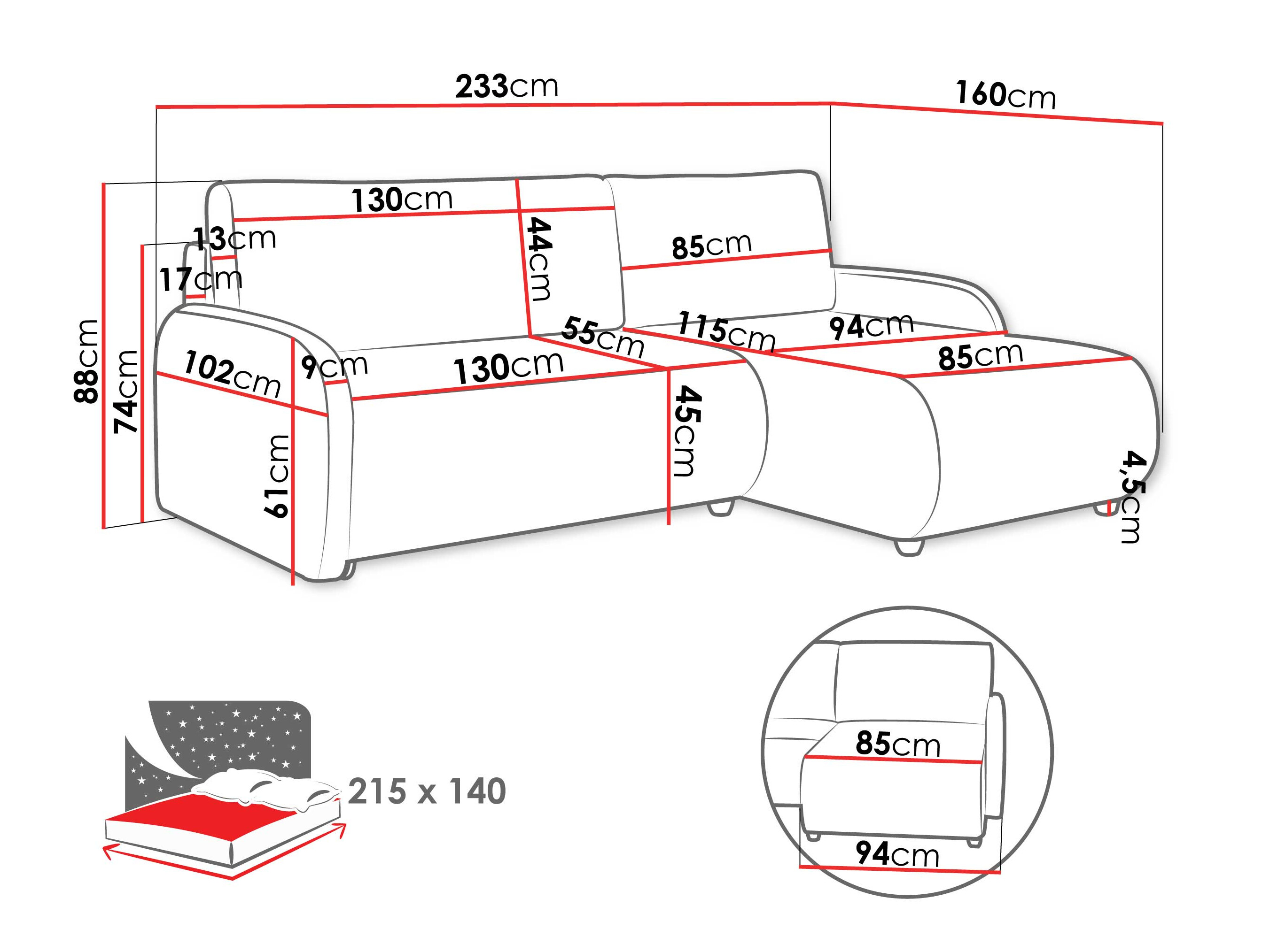 Hjørnesofa Columbus 267 (Margo 227.11)