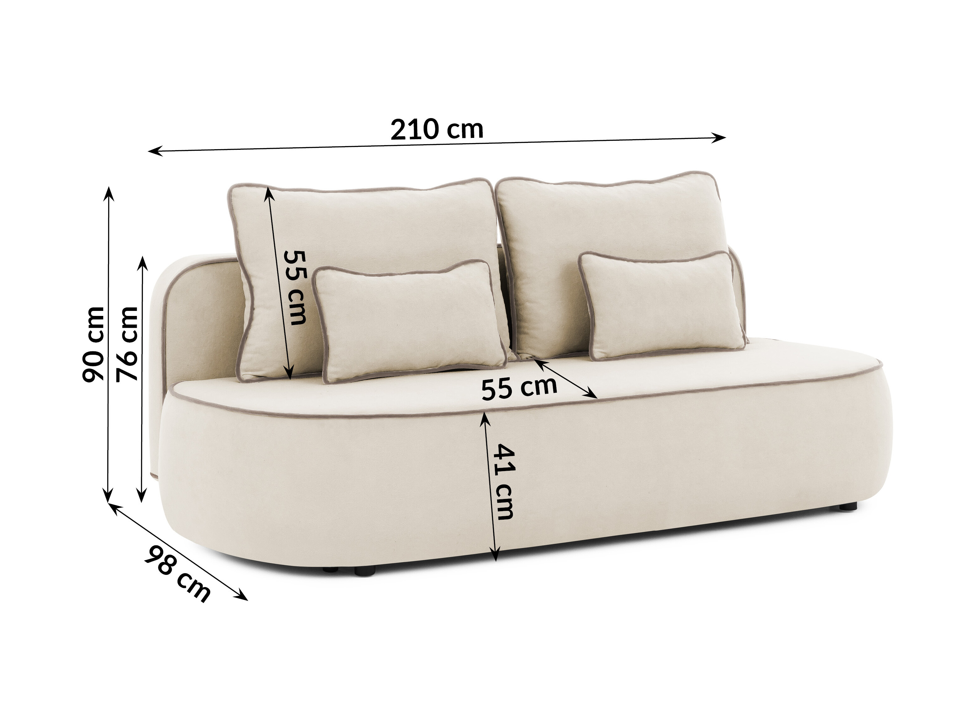 Sovesofa Rocklin 243 (Soft 02 + Soft 04)