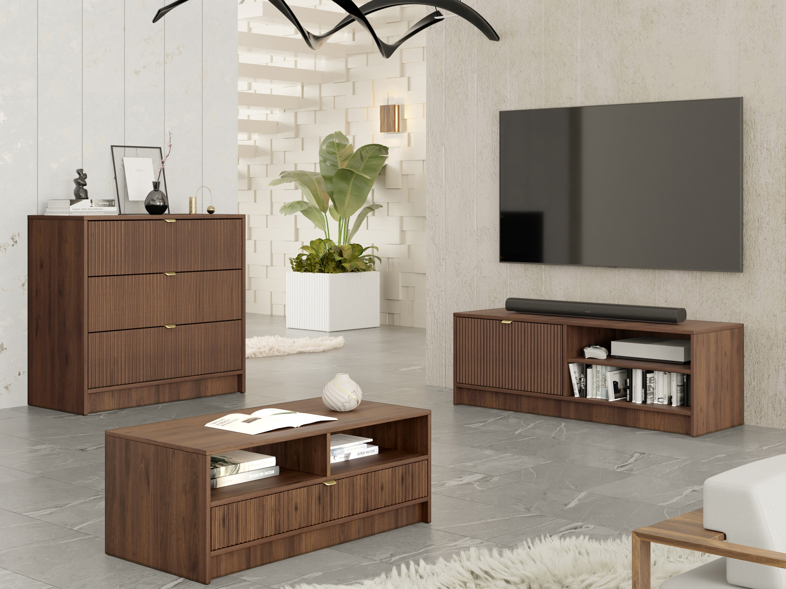 Sofabord Comfivo Papilio (Valnød)