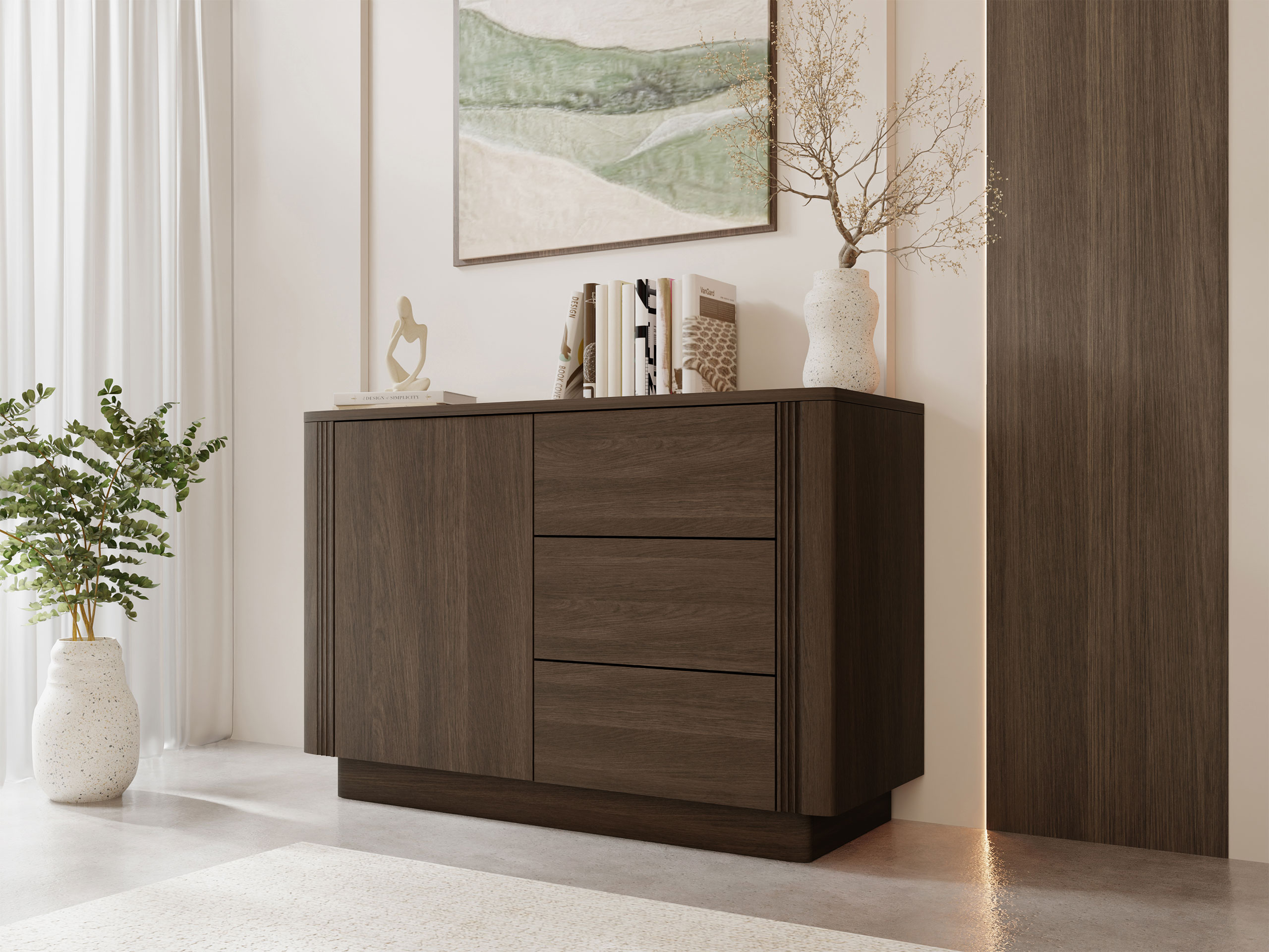 Kommode Comfivo Arbal (Mørk eg)