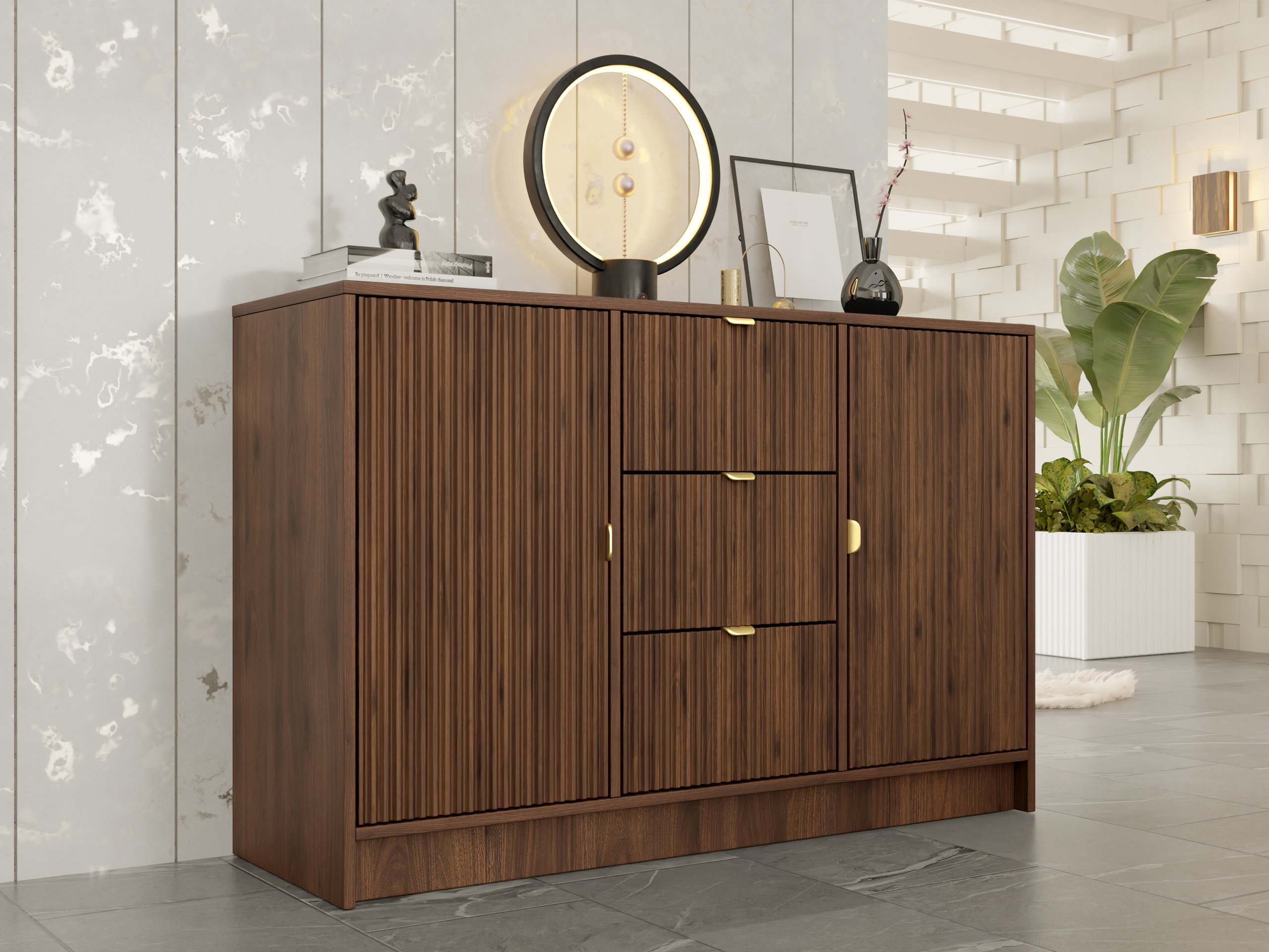 Kommode Comfivo Papilio (Valnød)