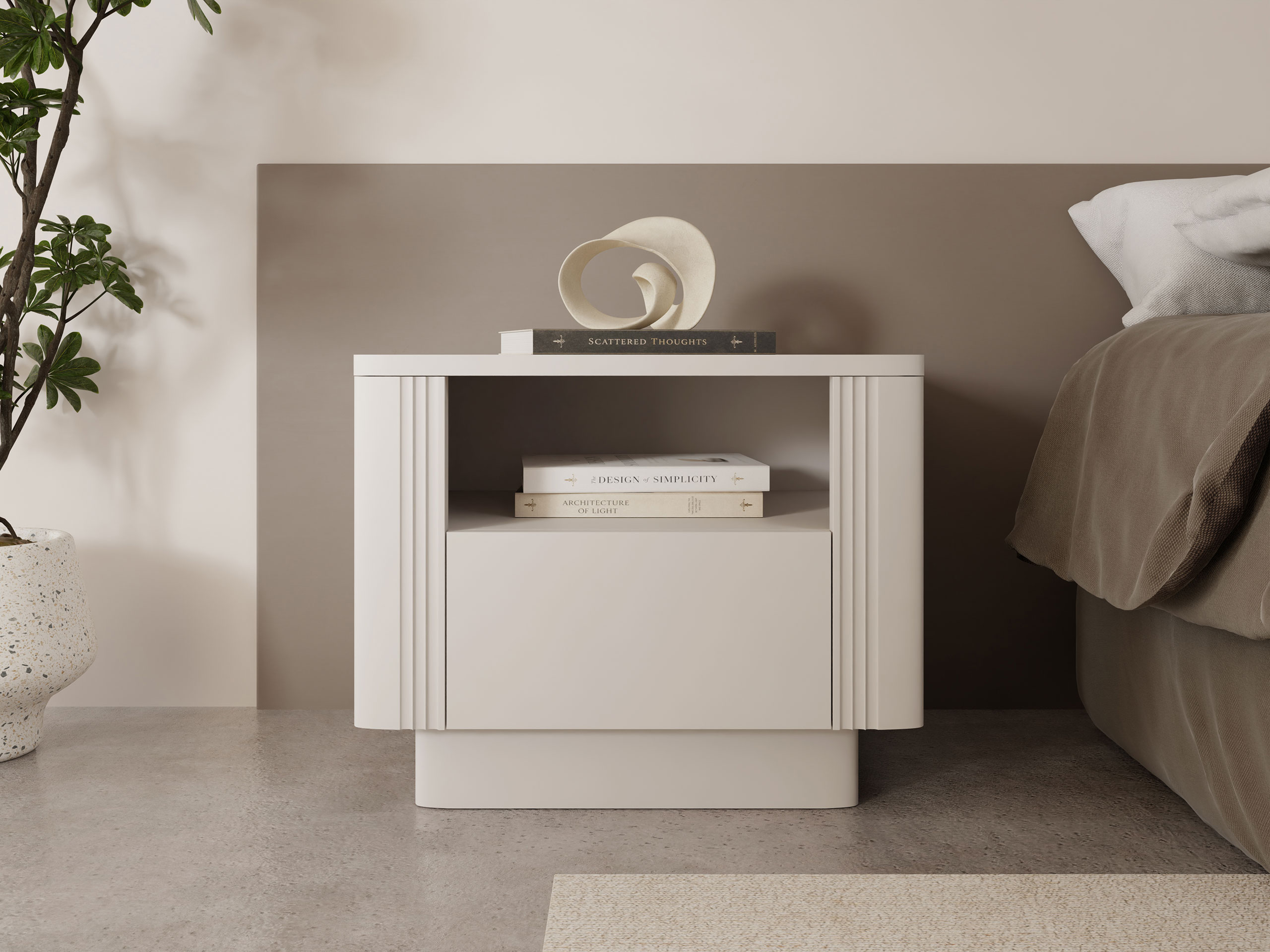 Sengebord Comfivo Arbal (Beige)