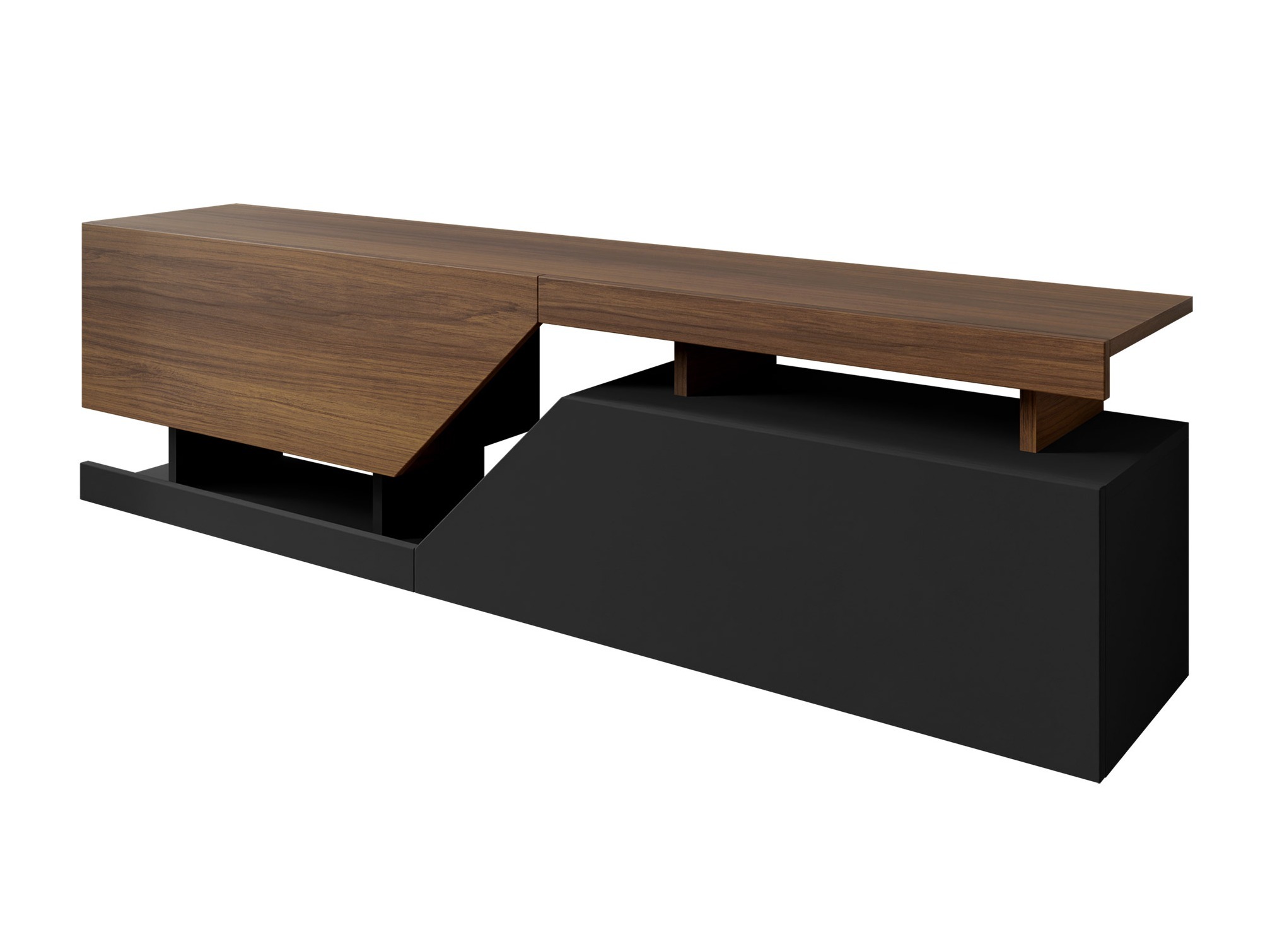TV-bord Comfivo Daldune (Valnød + Sort)