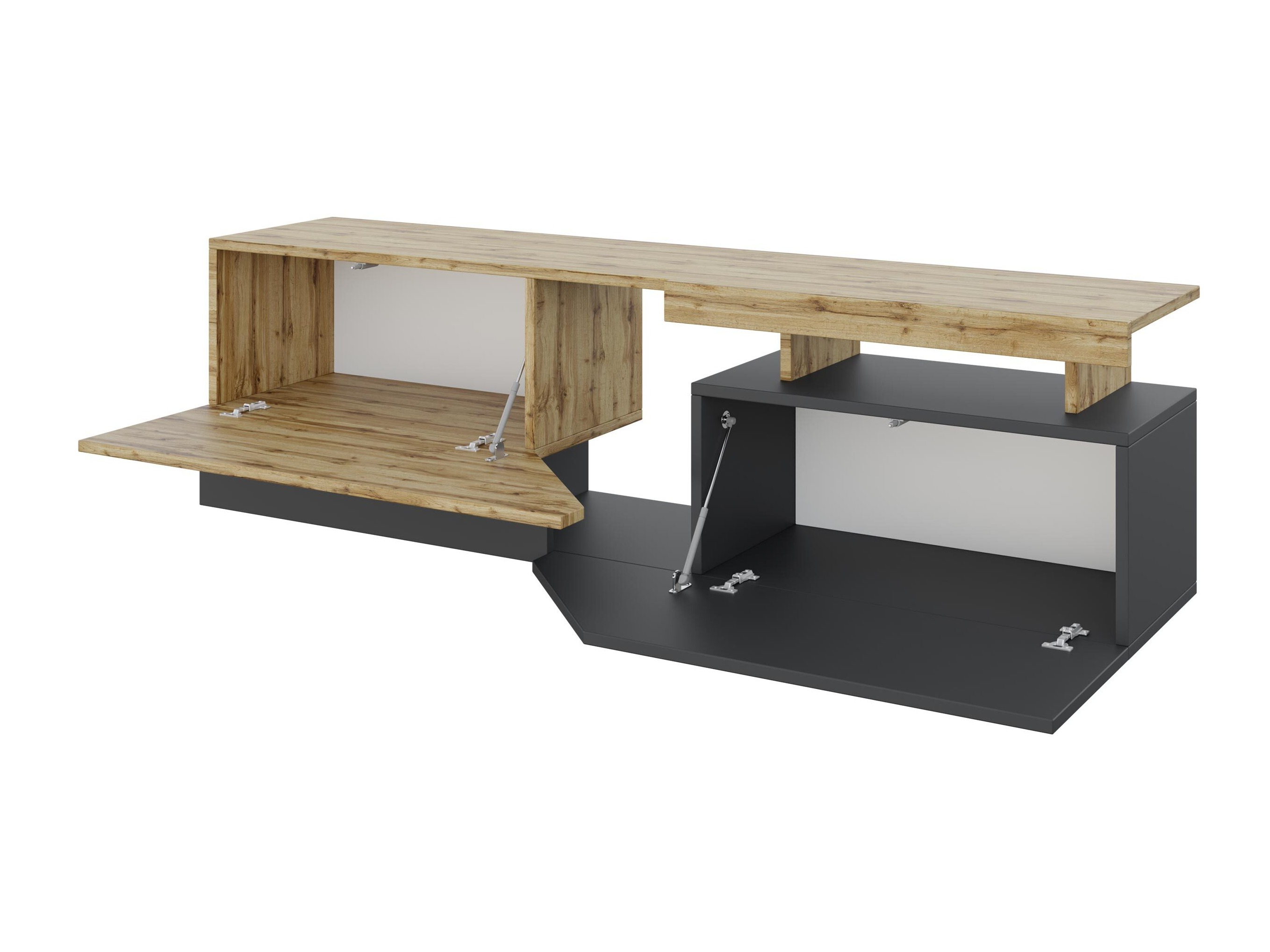 TV-bord Comfivo Daldune (Valnød + Sort)