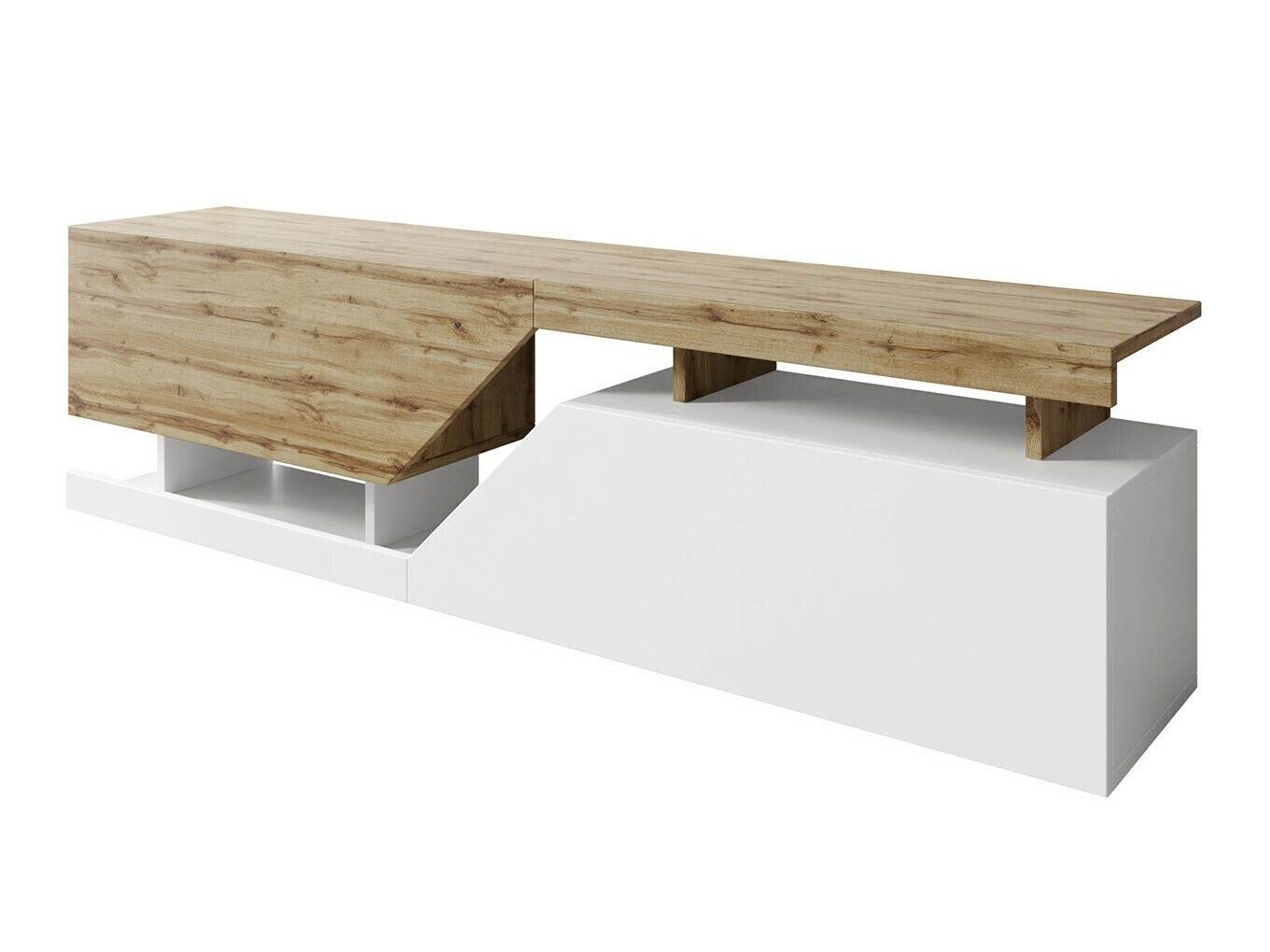 TV-bord Comfivo Daldune (Wotan eg + Hvid)