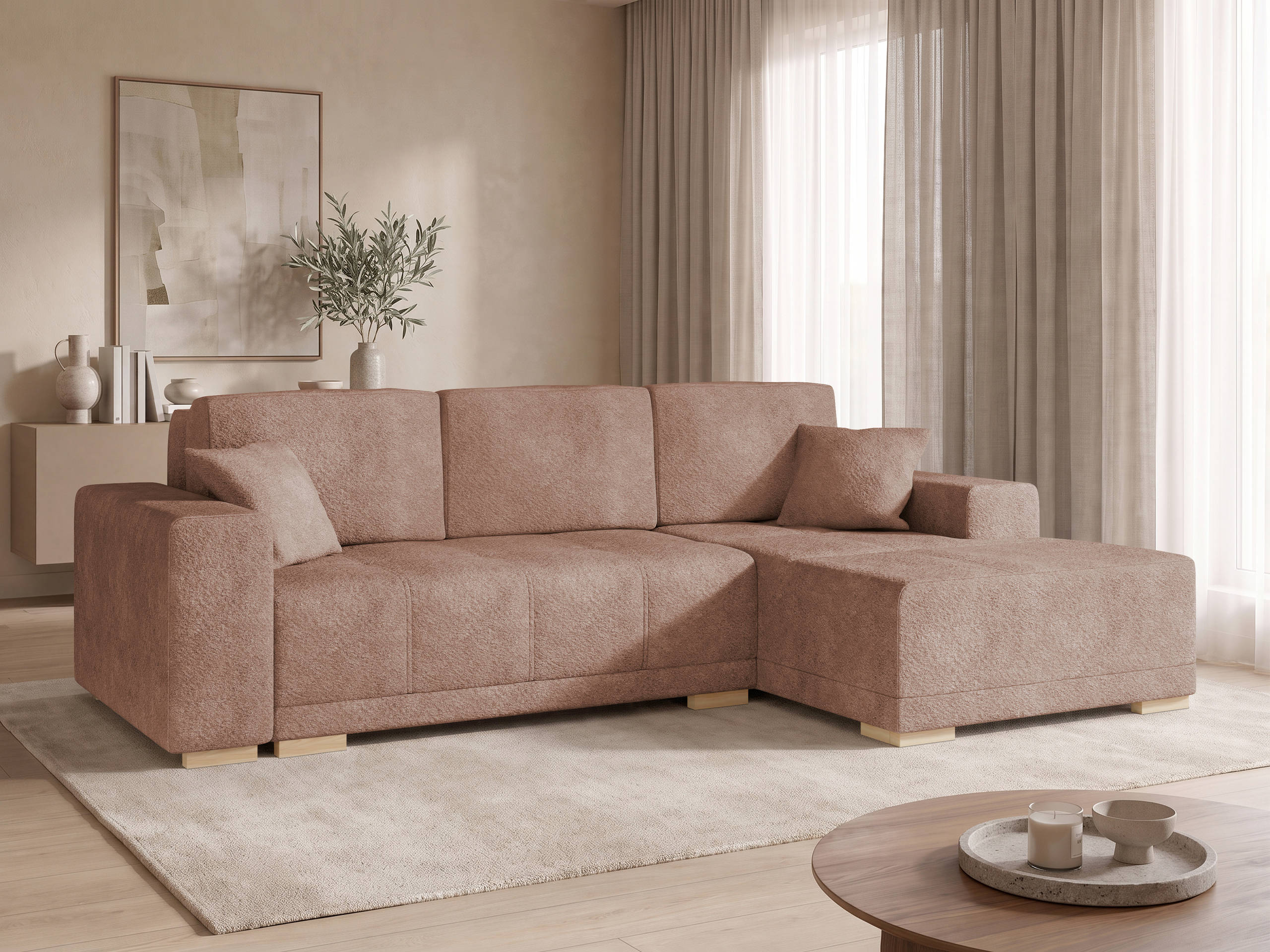 Hjørnesofa Columbus 268 (Coral 45)
