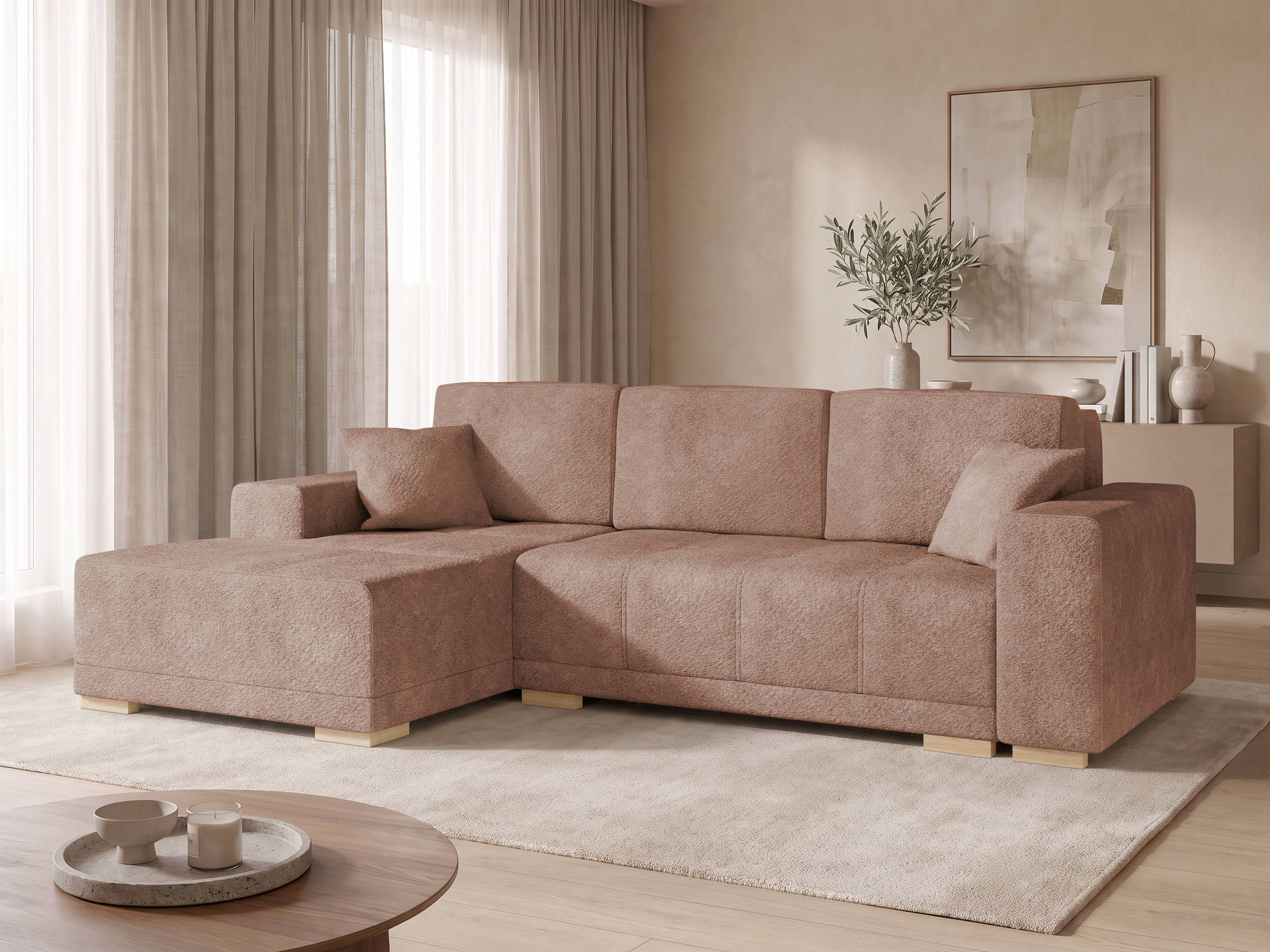 Hjørnesofa Columbus 268 (Coral 45)