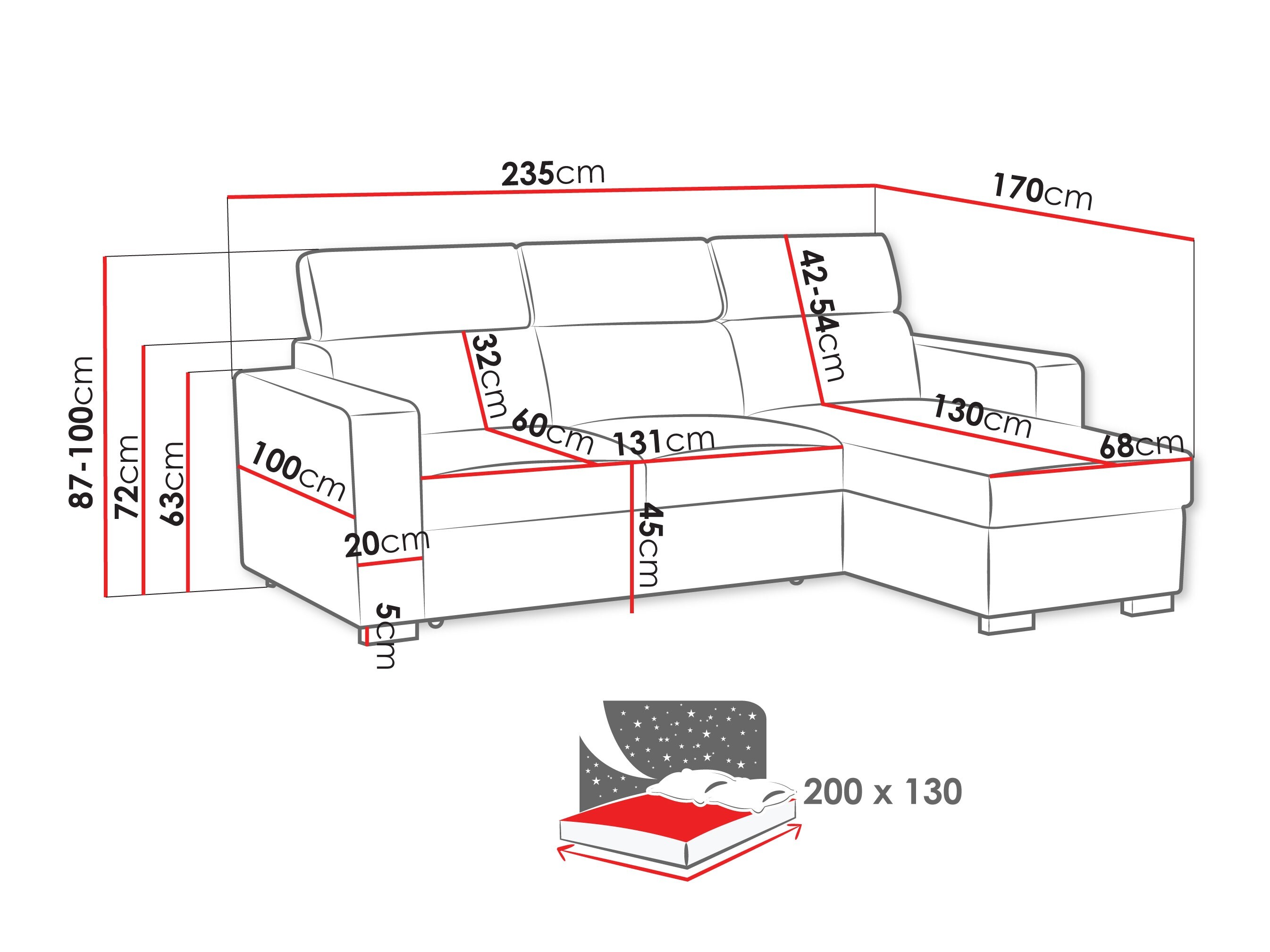 Hjørnesofa Columbus 269 (Lumo 40 + Margo 227.09)