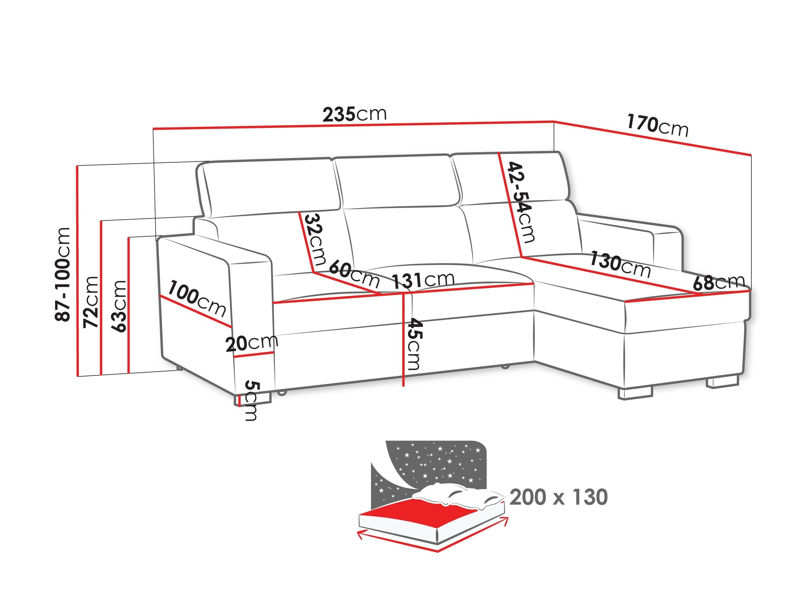 Hjørnesofa Columbus 269 (Lumo 50 + Lumo 30)