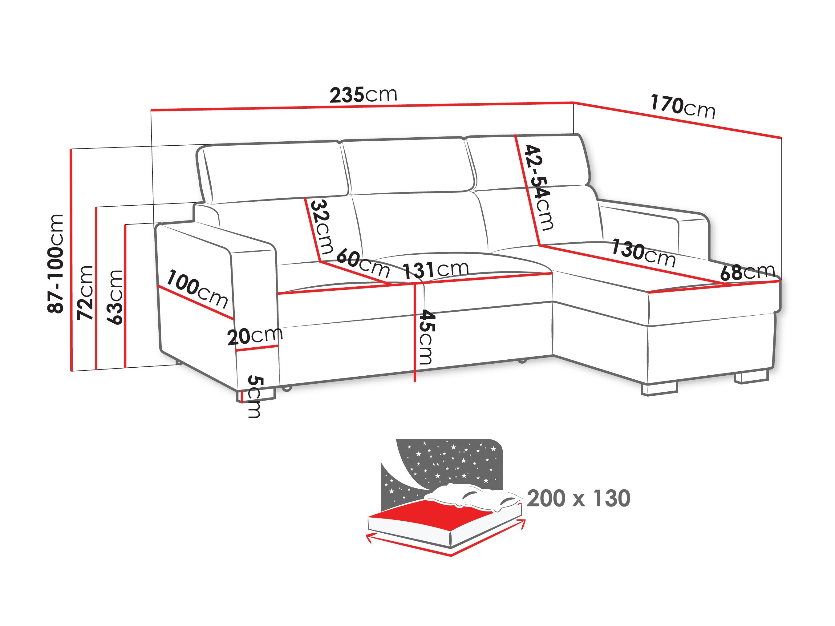 Hjørnesofa Columbus 269 (Lumo 55)
