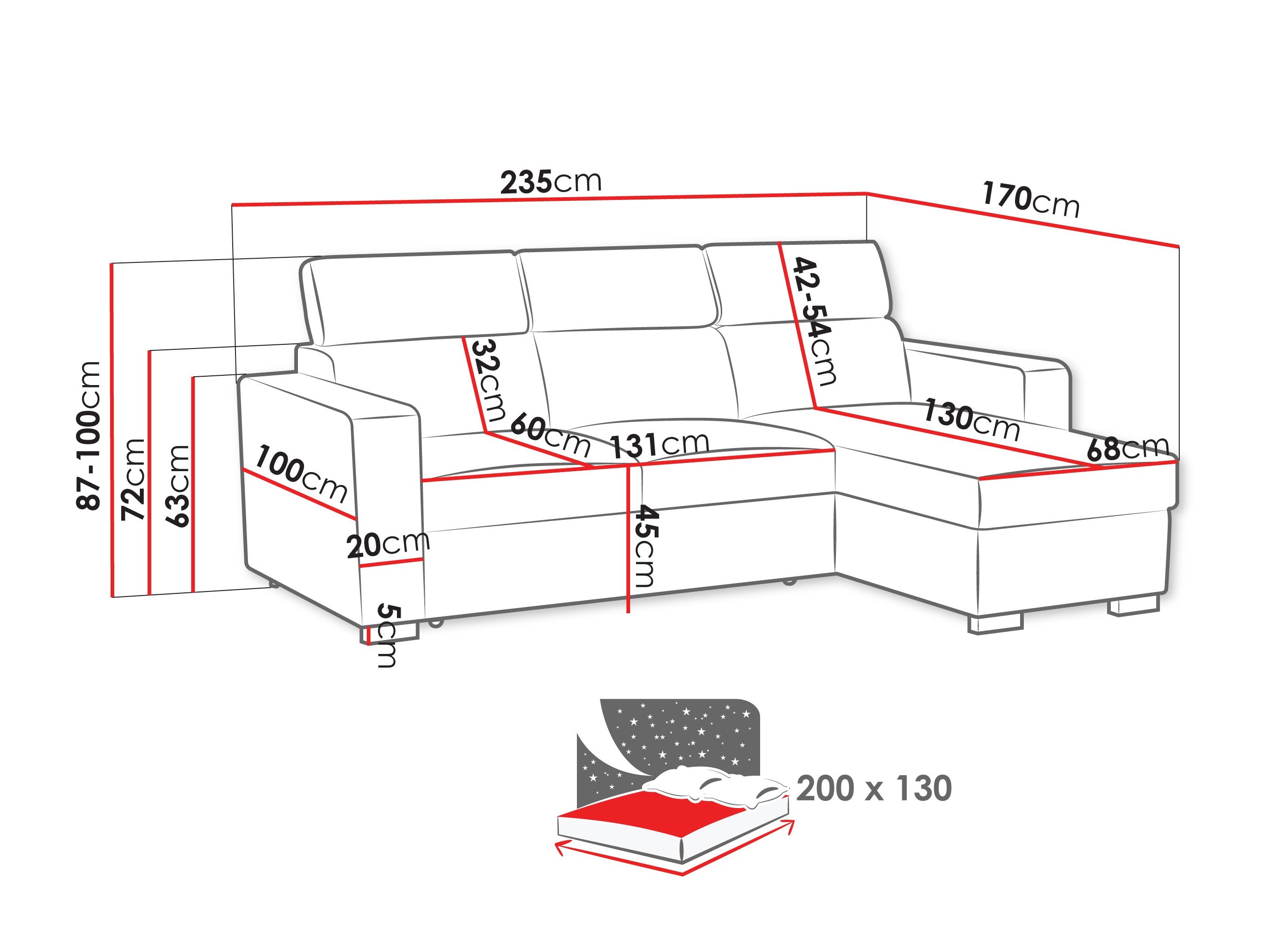 Hjørnesofa Columbus 269 (Lumo 75)