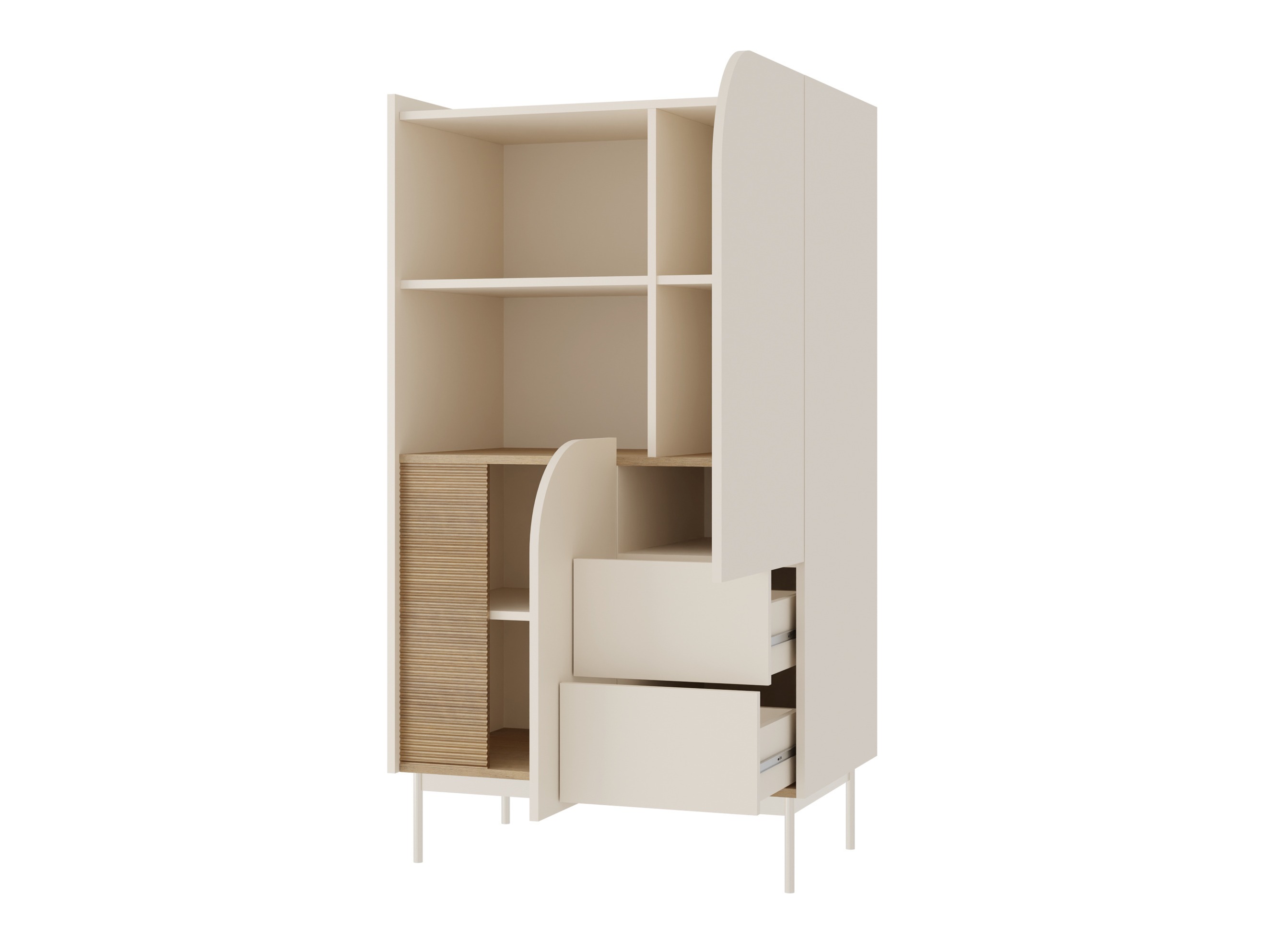 Reol Dunsonu 103 (Beige + Egetræ)