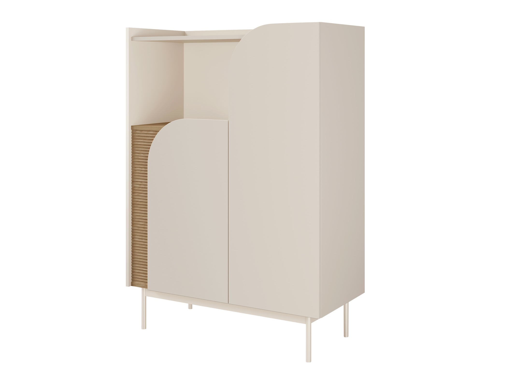 Skænk Dunsonu 104 (Beige + Egetræ)