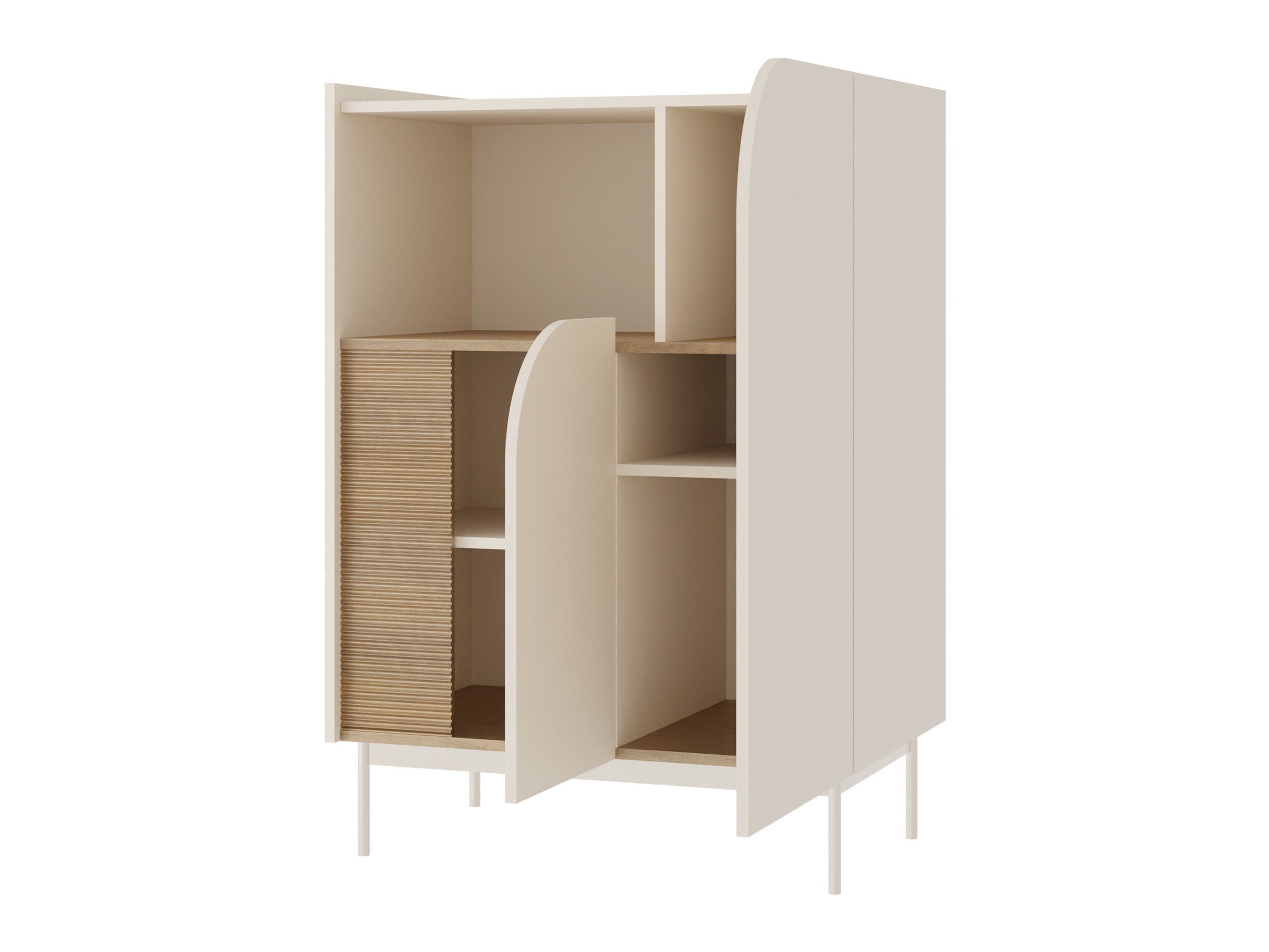 Skænk Dunsonu 104 (Beige + Egetræ)