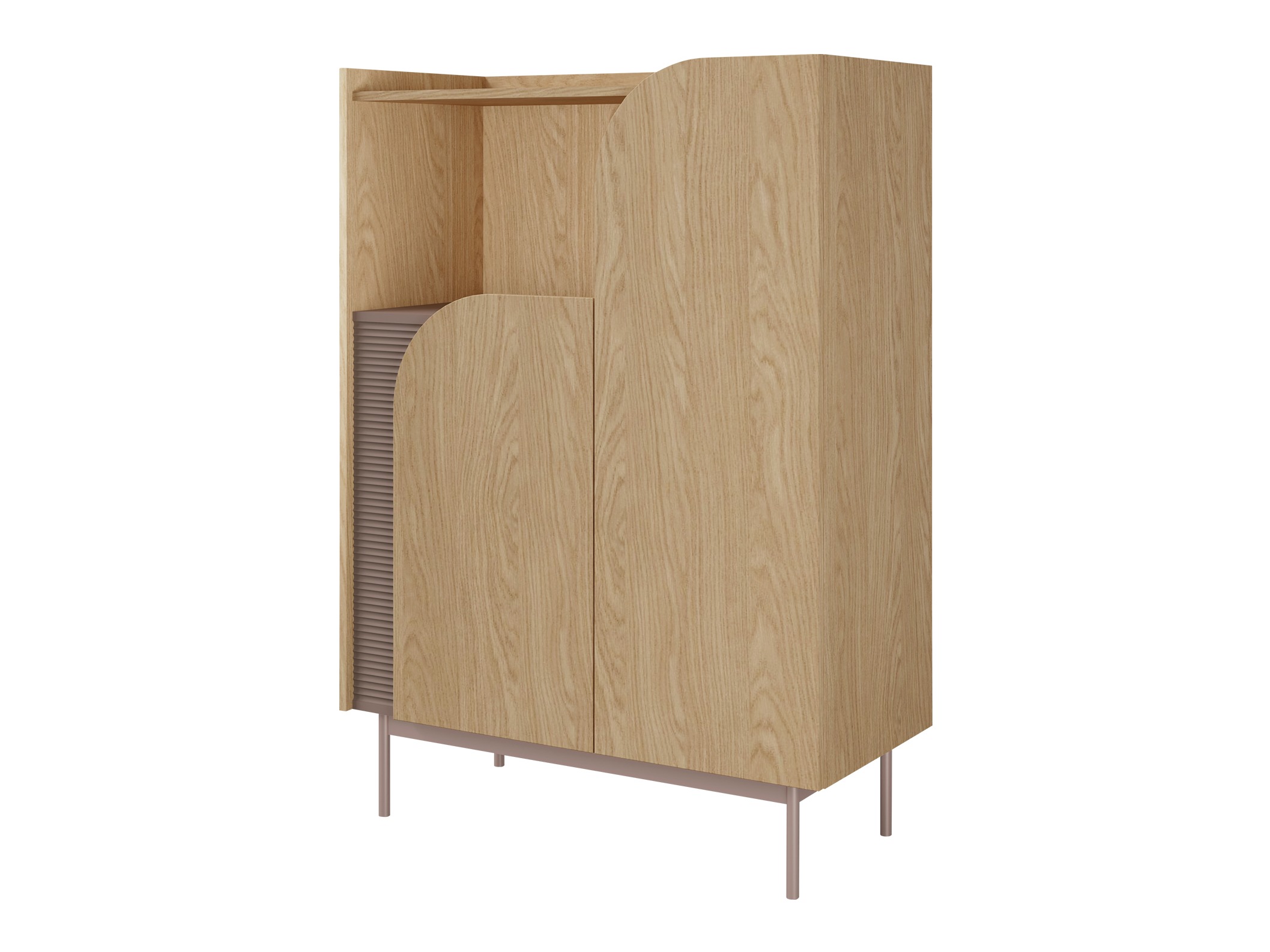 Skænk Dunsonu 104 (Egetræ + Taupe)
