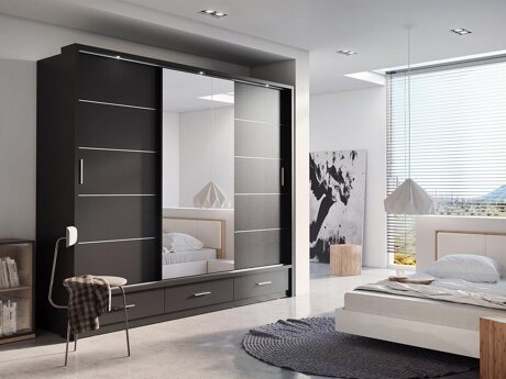 Garderobeskab Fresno 100 (Sort)