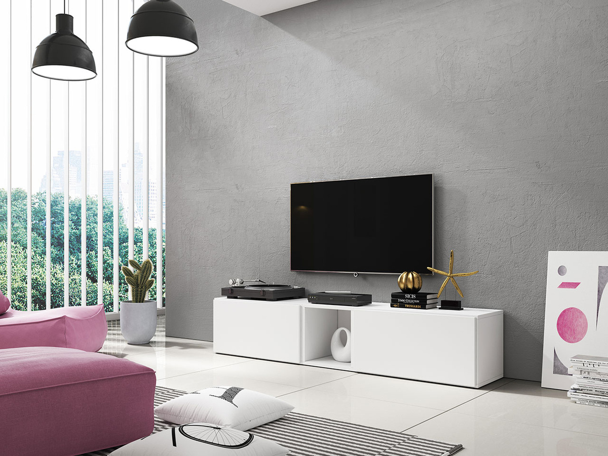 TV-bord Corbele 115 (Hvid)